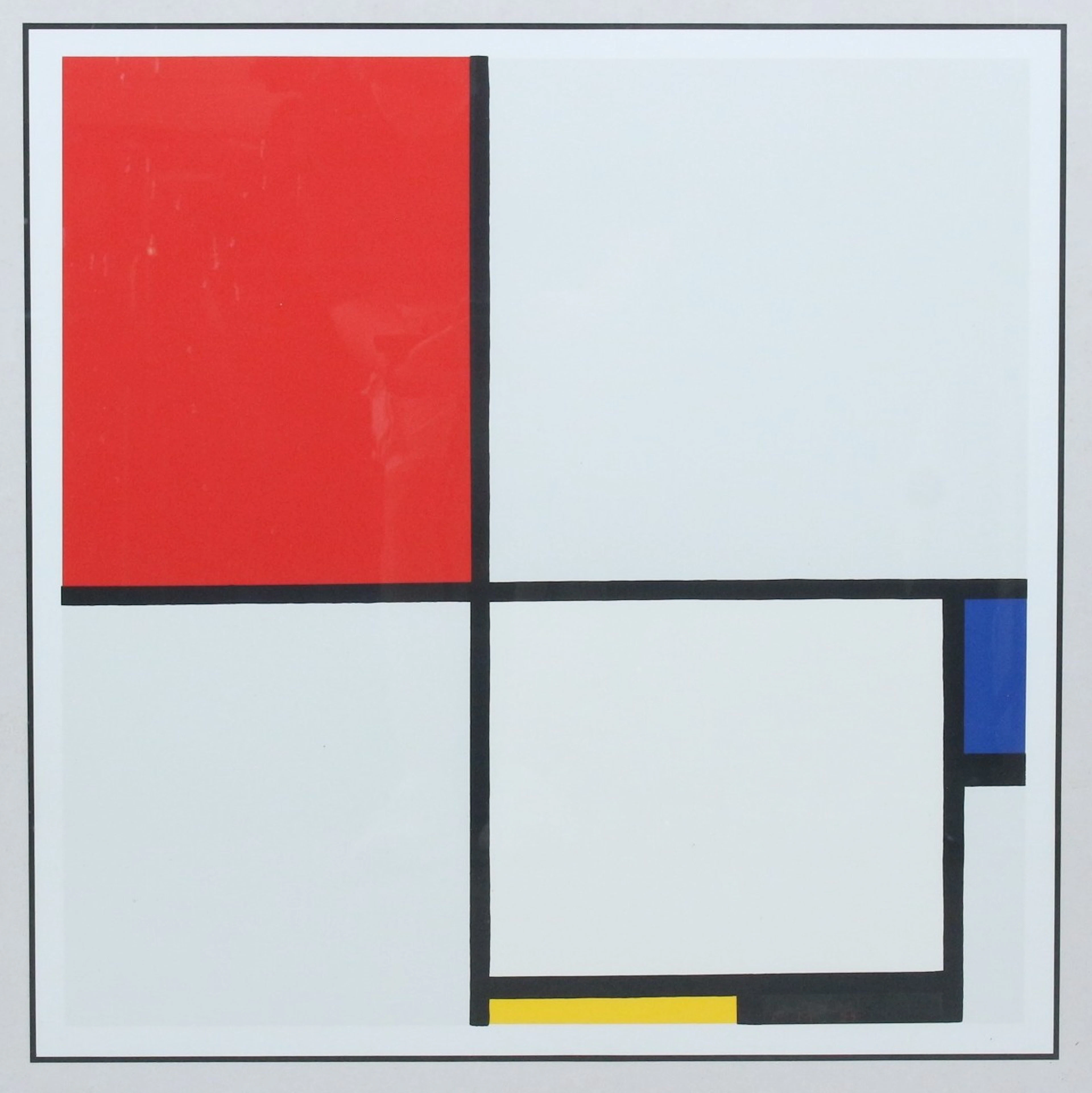 PIET MONDRIAN. NACH. Druck, „Komposition Nr. III, mit Rot, Blau, Gelb