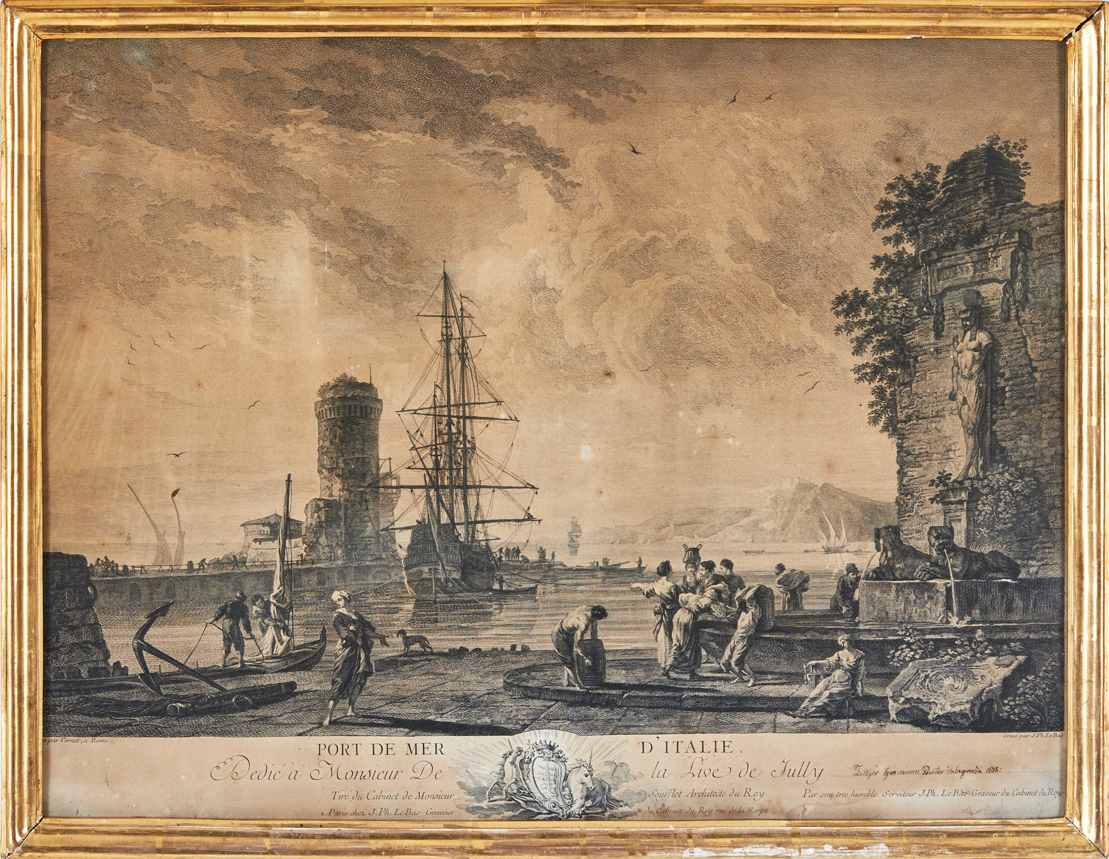 GRAVYR, 1700-tal, Port de mer d'italie.