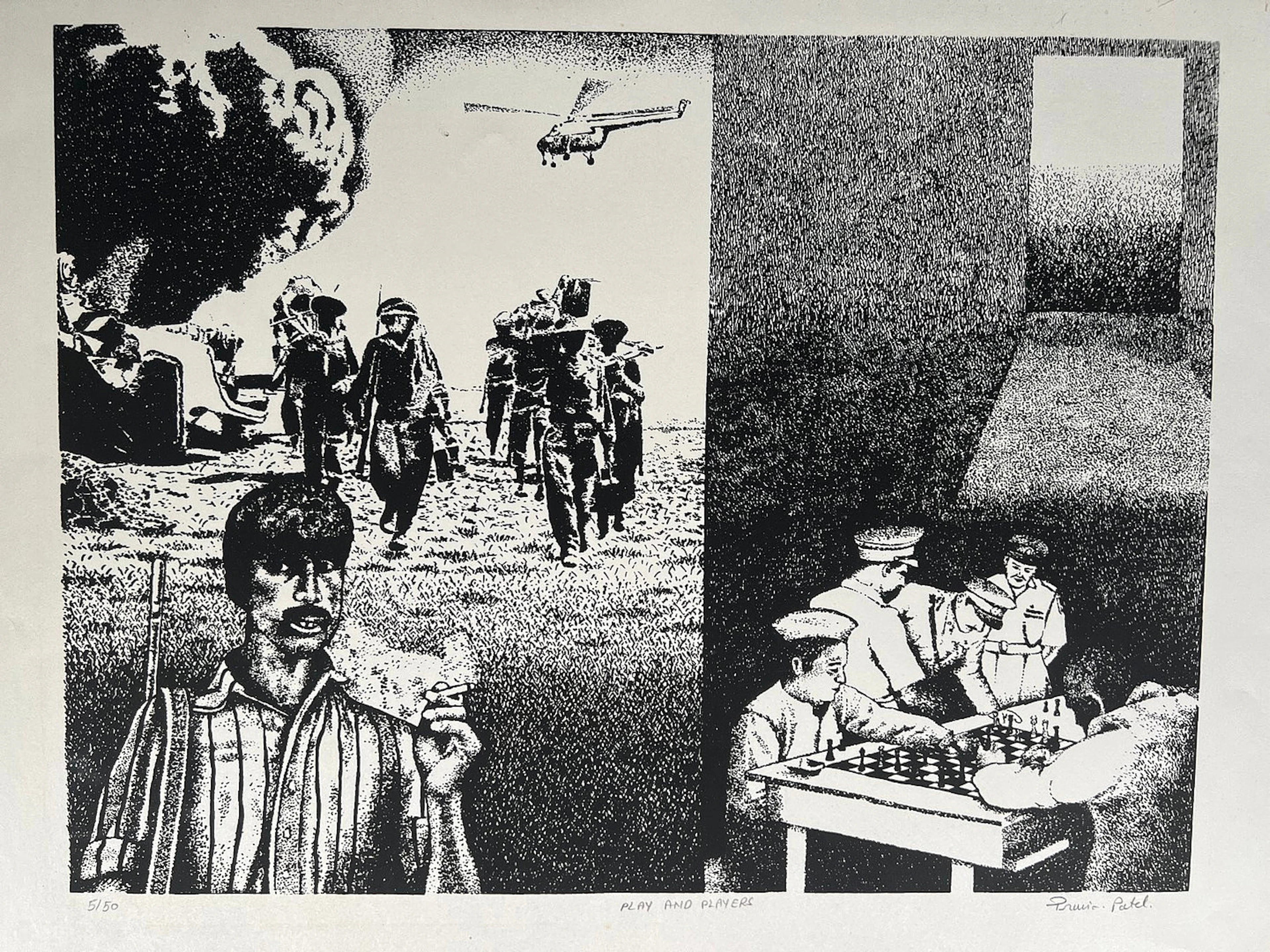 Unbekannter Künstler, Holzschnitt auf Papier, Play und Players.