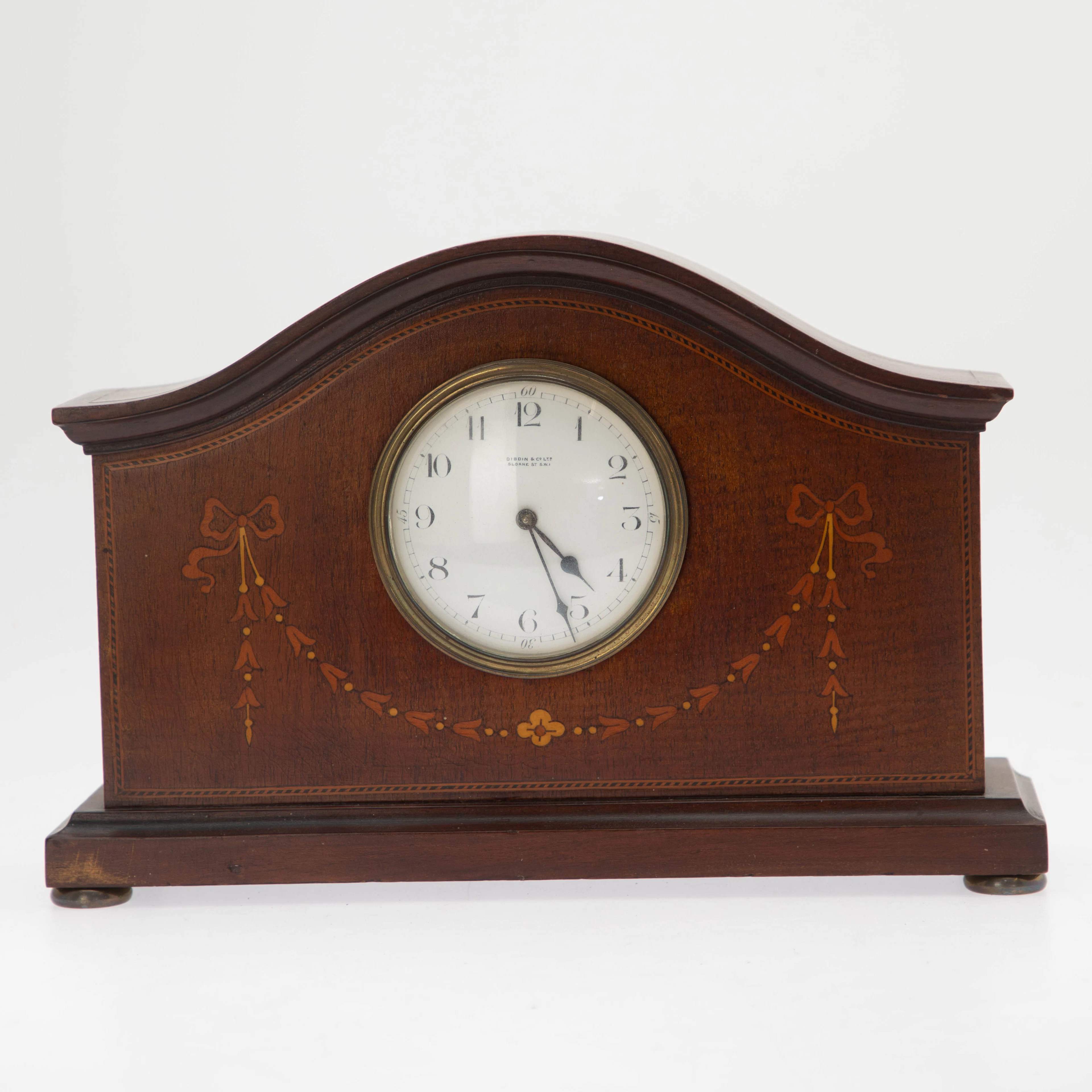 Kaminuhr, Mahagoni, Dibdin & Co LTD, London, 1. Viertel 20. Jh.