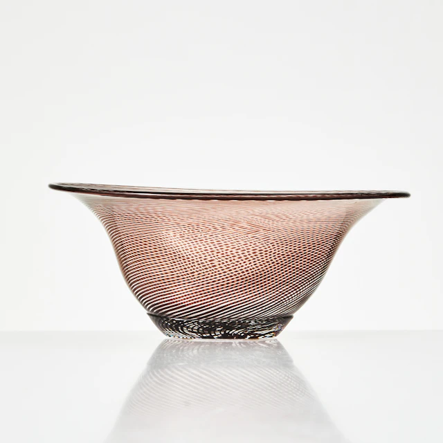 EDWARD HALD. Skål, slipgraal, glas, Orrefors, oval form, signerad