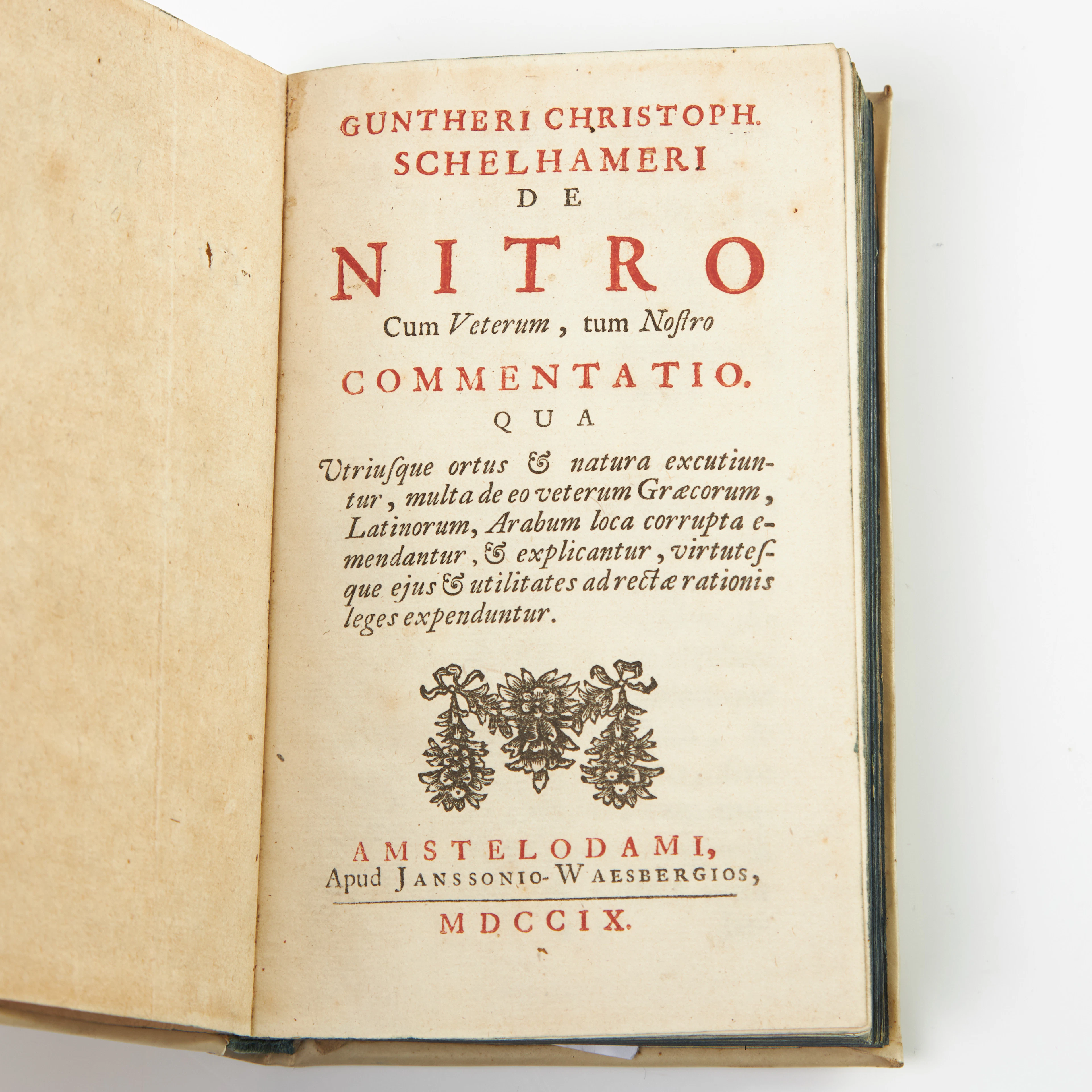 SCHELHAMMER, DE NITRO, Amsterdam 1709.