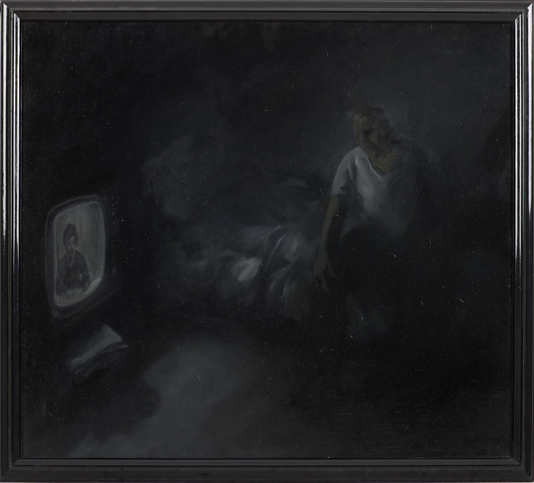 KJELL JÖRSTEDT. "Ensamhet", olja på duk, signerad och daterad 1984.