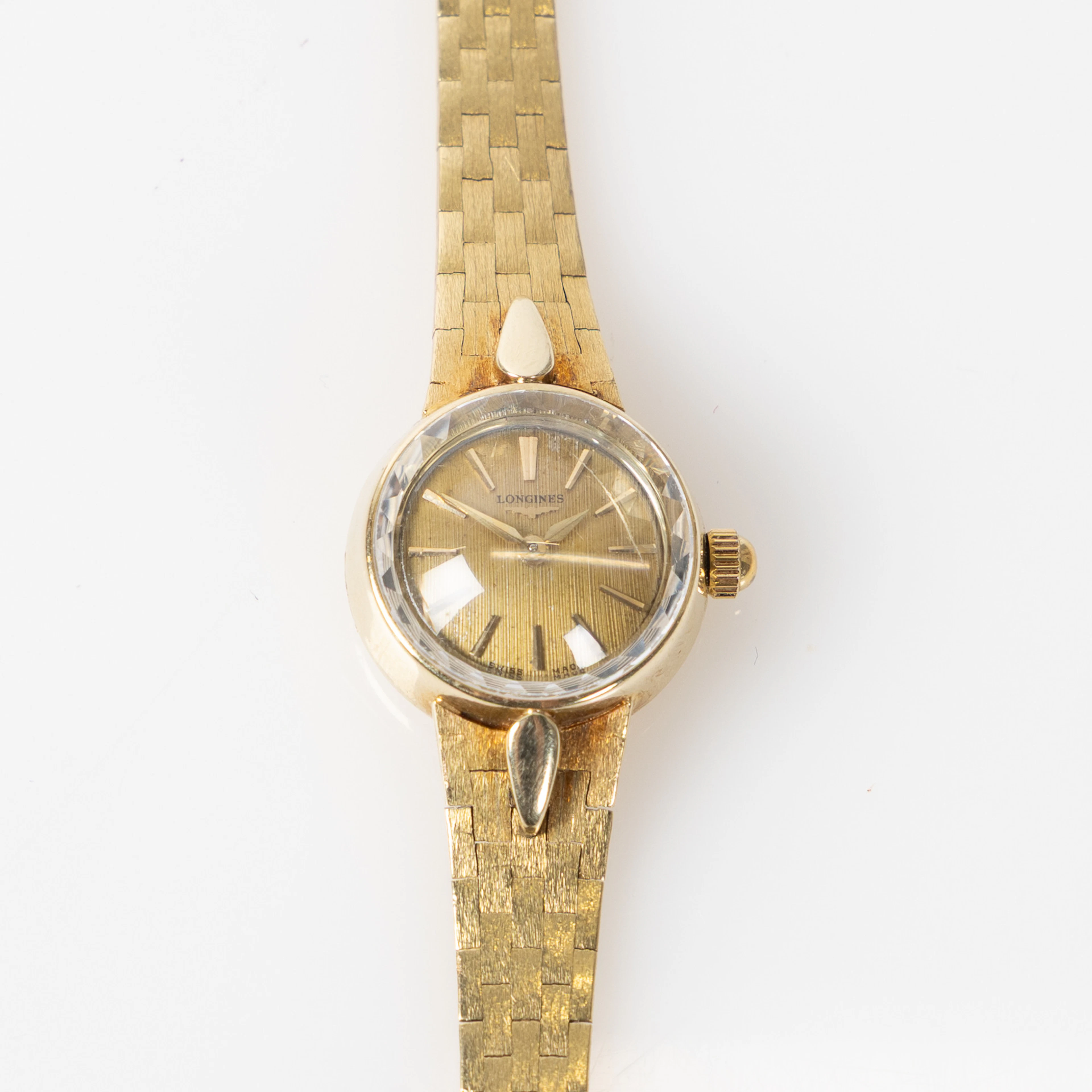 LONGINES, smyckesur, 14/ 18K guld. Diam 18 mm.