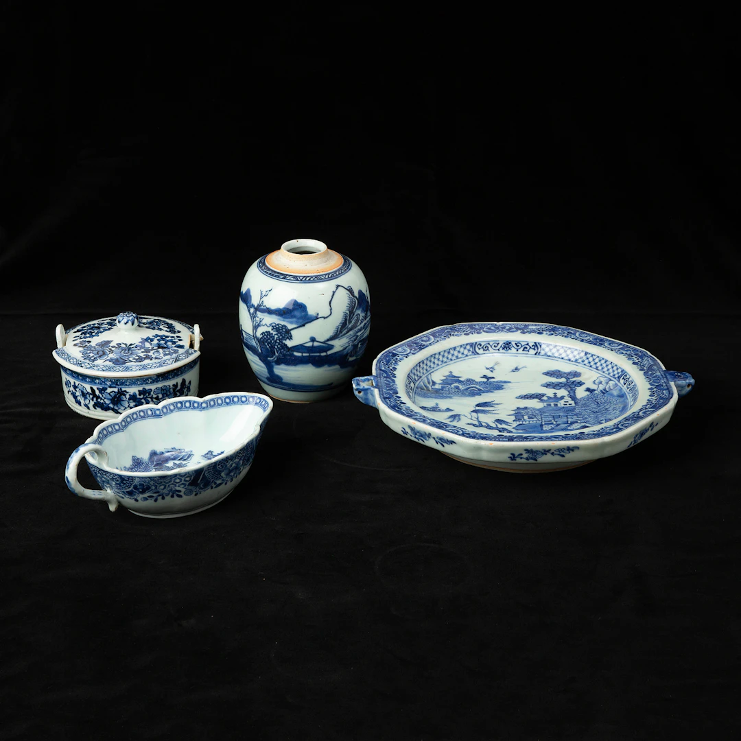 PORSLIN, 4 delar, Kina, 17- och 1800-tal.