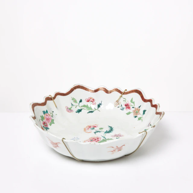 SKÅL/FAT, porslin, Kina, 17/1800-tal, famille rose.