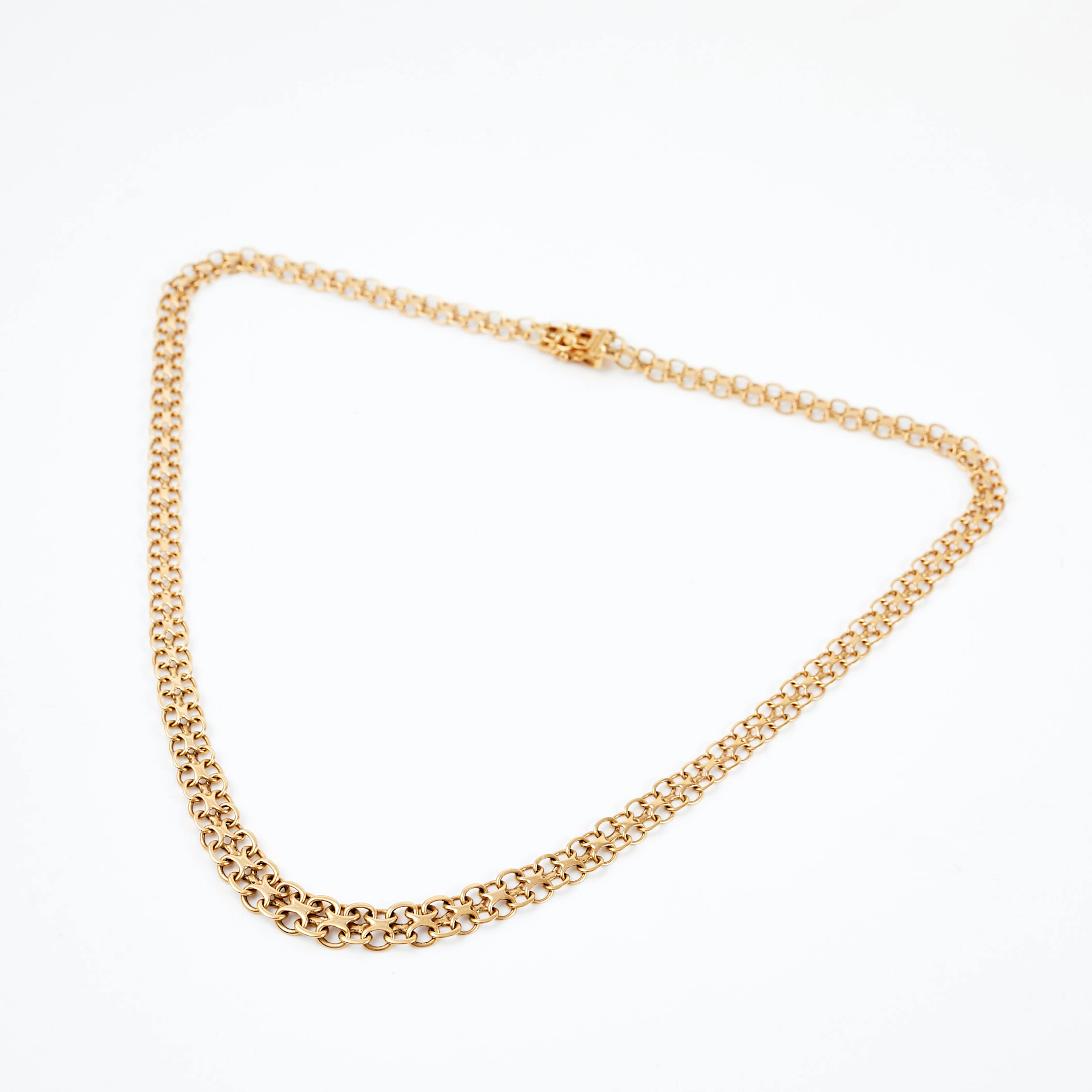 HALSBAND, 18 k guld, doserad x-länk, Tore Clareus, Stockholm, saknar