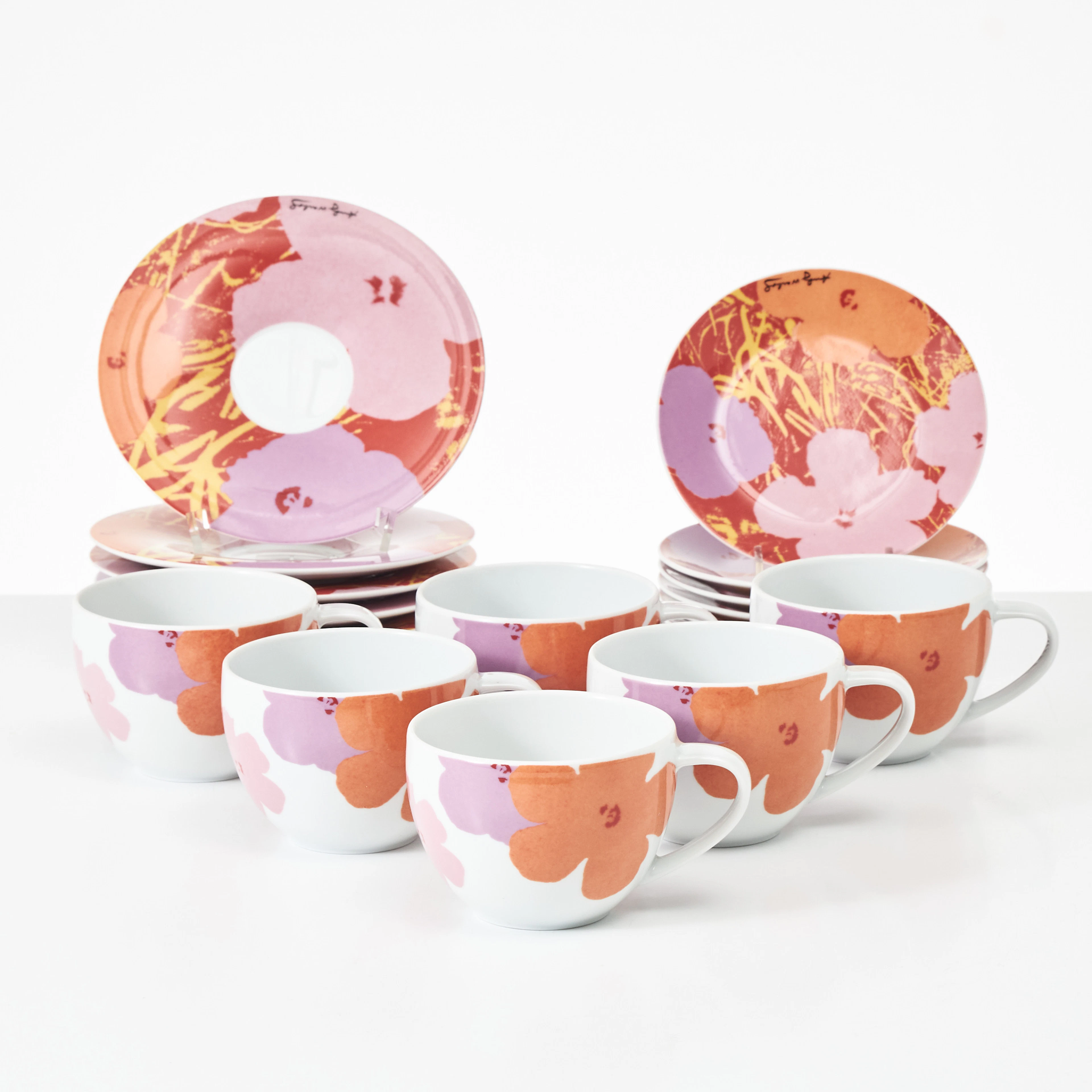 SERVIS, porslin, Rosenthal Studio-line, med dekor efter Andy Warhol.