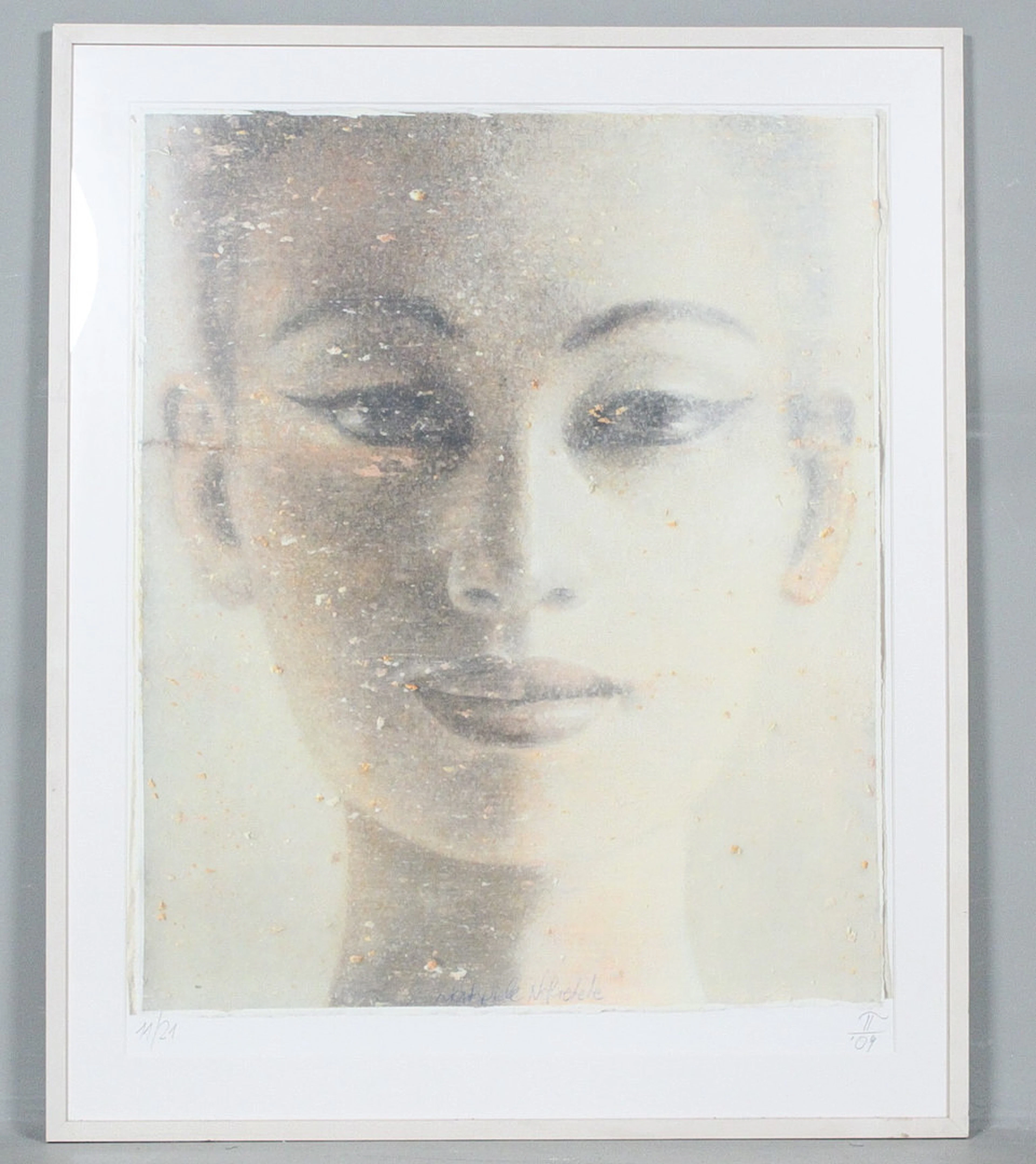 ERIC PETERS. 'Nofretete', Lithographie, Ed. 11/21, signiert.