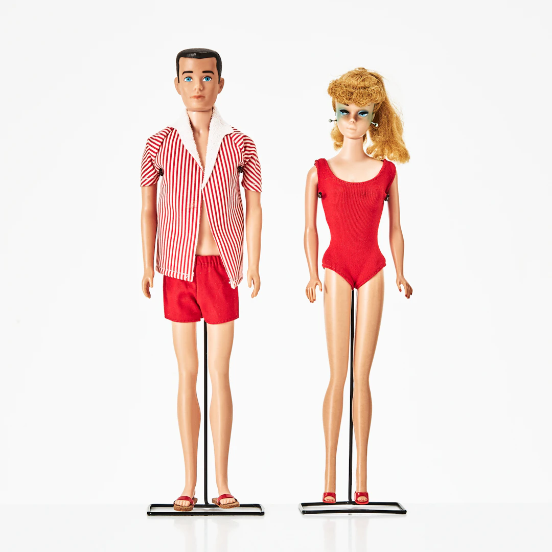 BARBIE, #850 SL Blonde Pony Tail With Curly Bangs, KEN, #750 SL Brown
