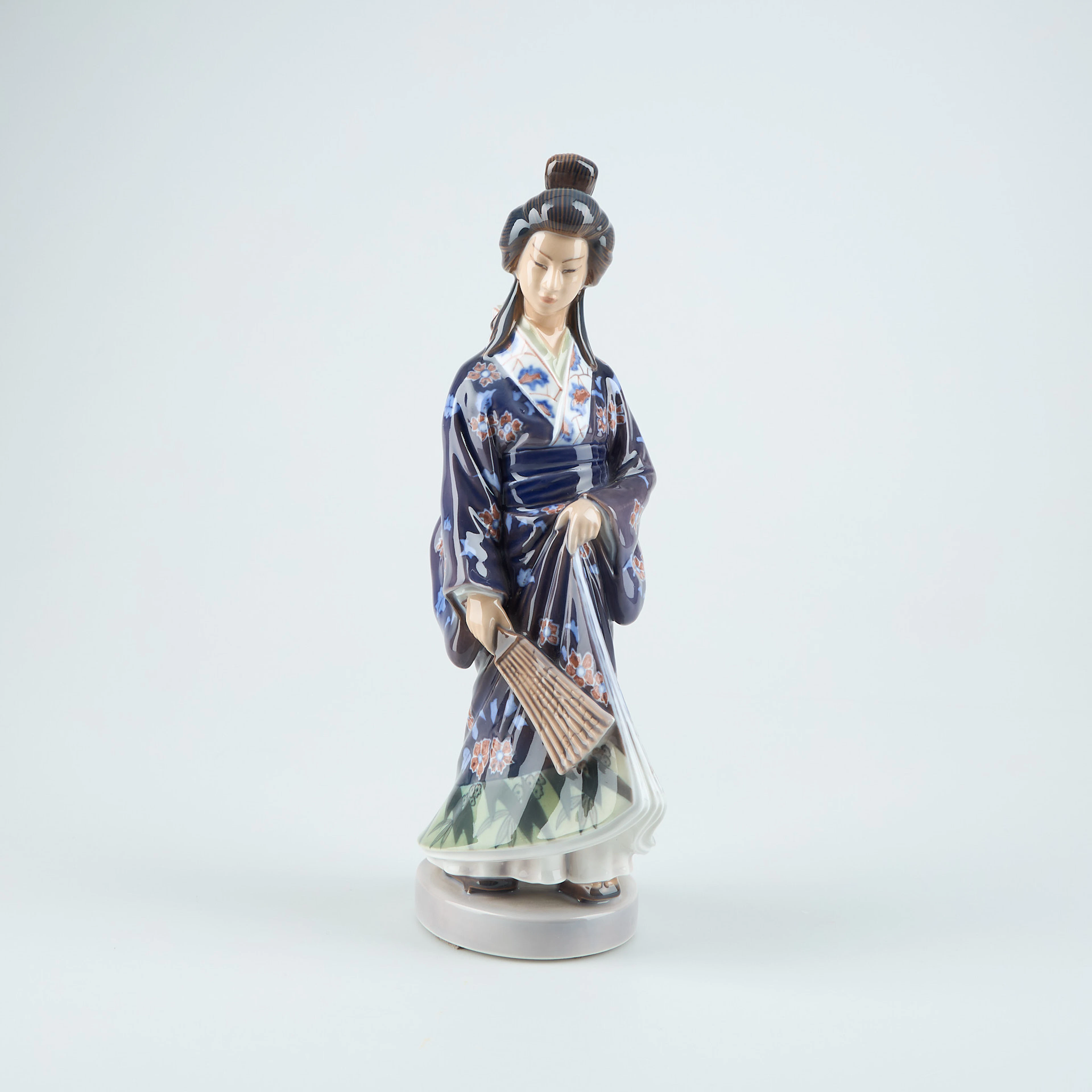 FIGURIN, Japansk kvinna, porslin, Dahl Jensen, Danmark.