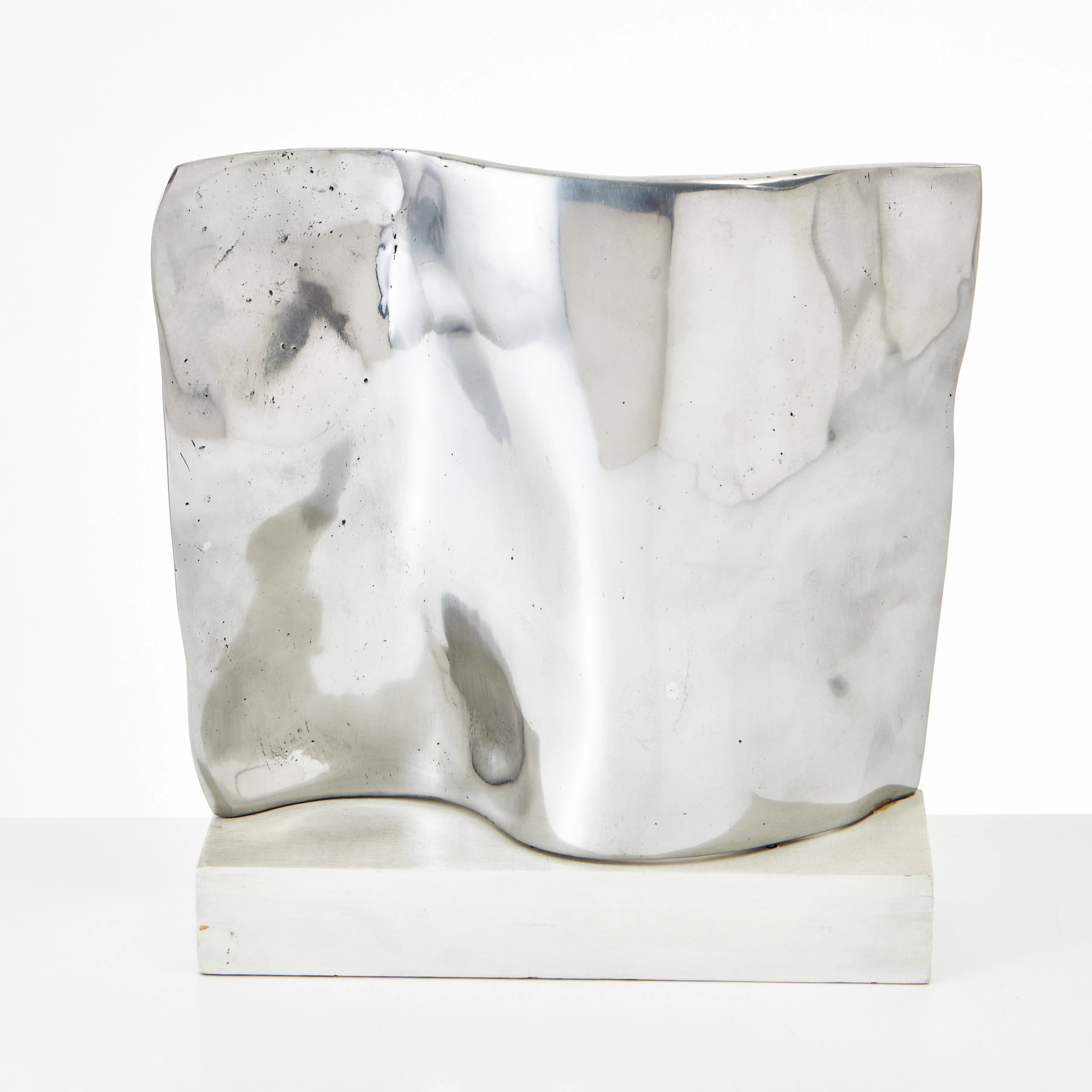 BARBRO BÄCKSTRÖM. skulptur, aluminium, monterad på sockel, monogramsignerad