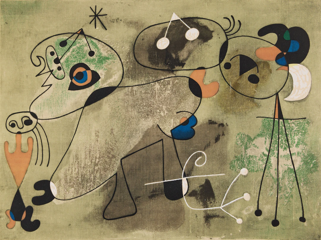 JOAN MIRÓ. After "Composition sur Fond Vert".
