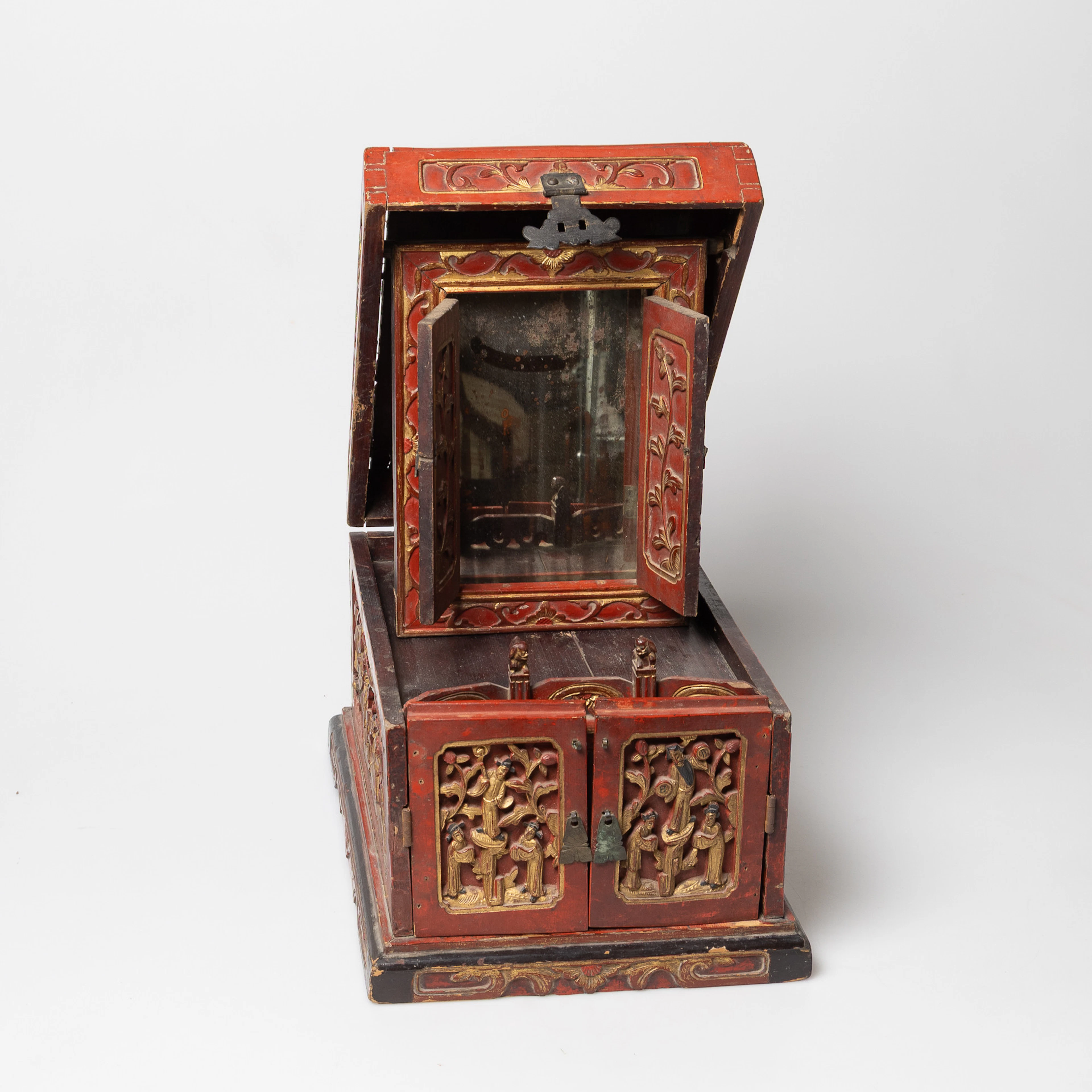 SMINKSKRIN, kina, Qing, 1800-talets sista del, trä med lackarbete