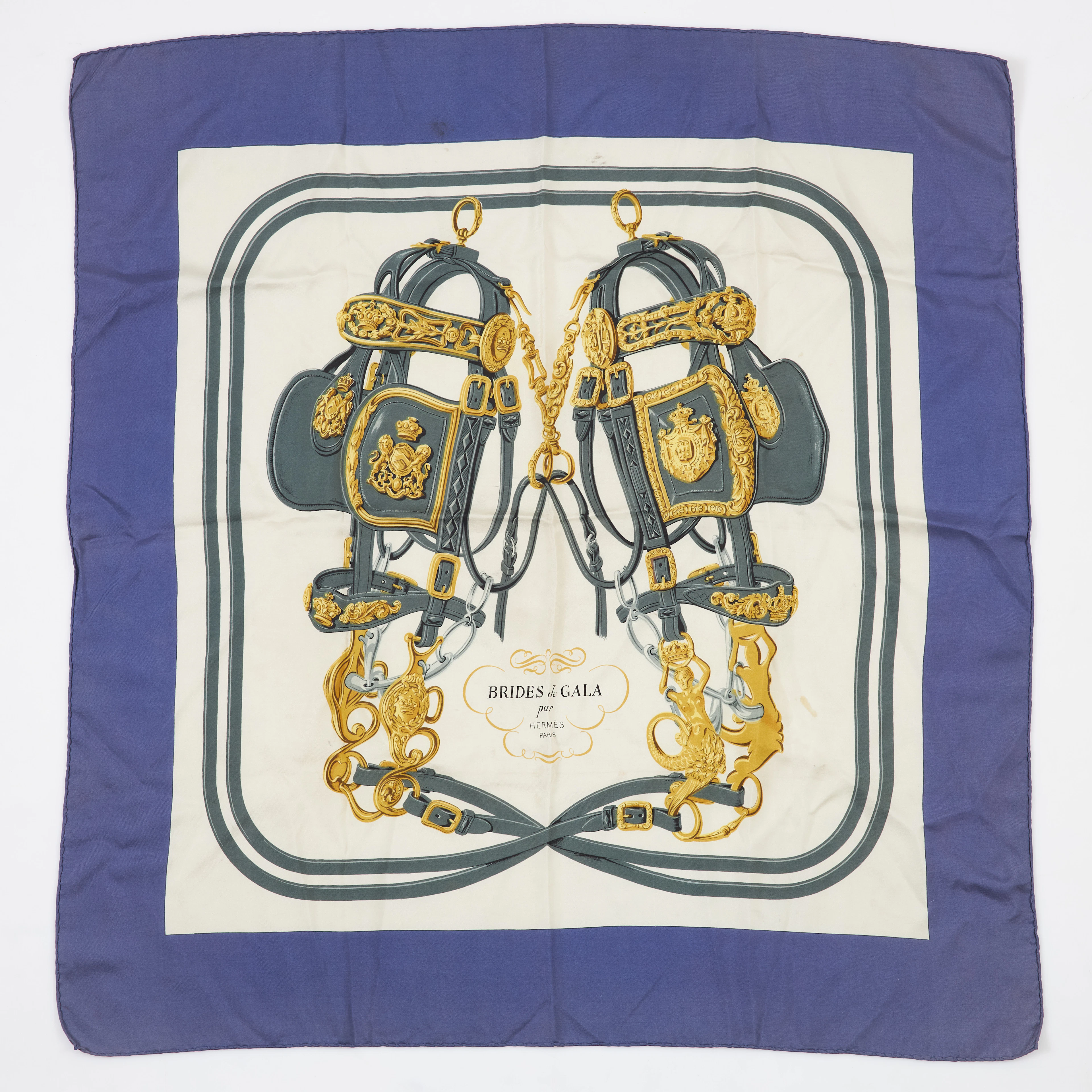 HERMÉS. Scarf "Brides de gala", siden.