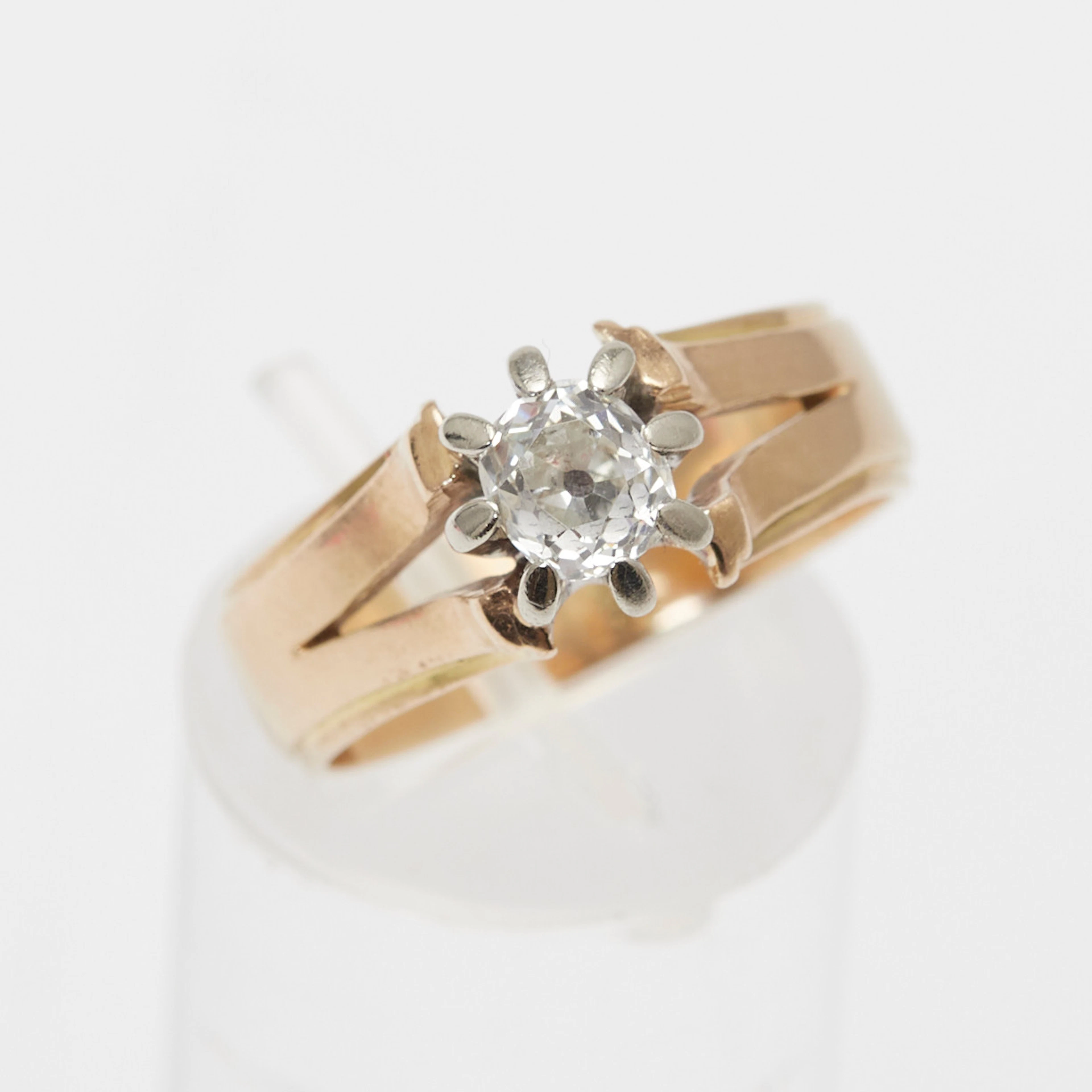 RING, 585er Gelbgold, Diamant.
