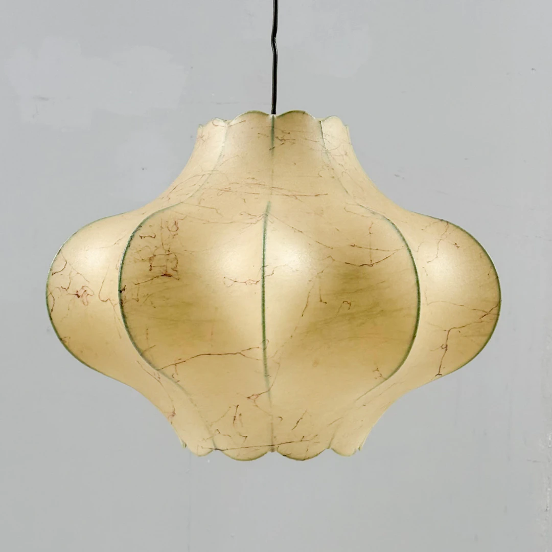 FRIEDEL WAUER. Mid Century Cocoon Deckenleuchte/Deckenlampe, Goldkant