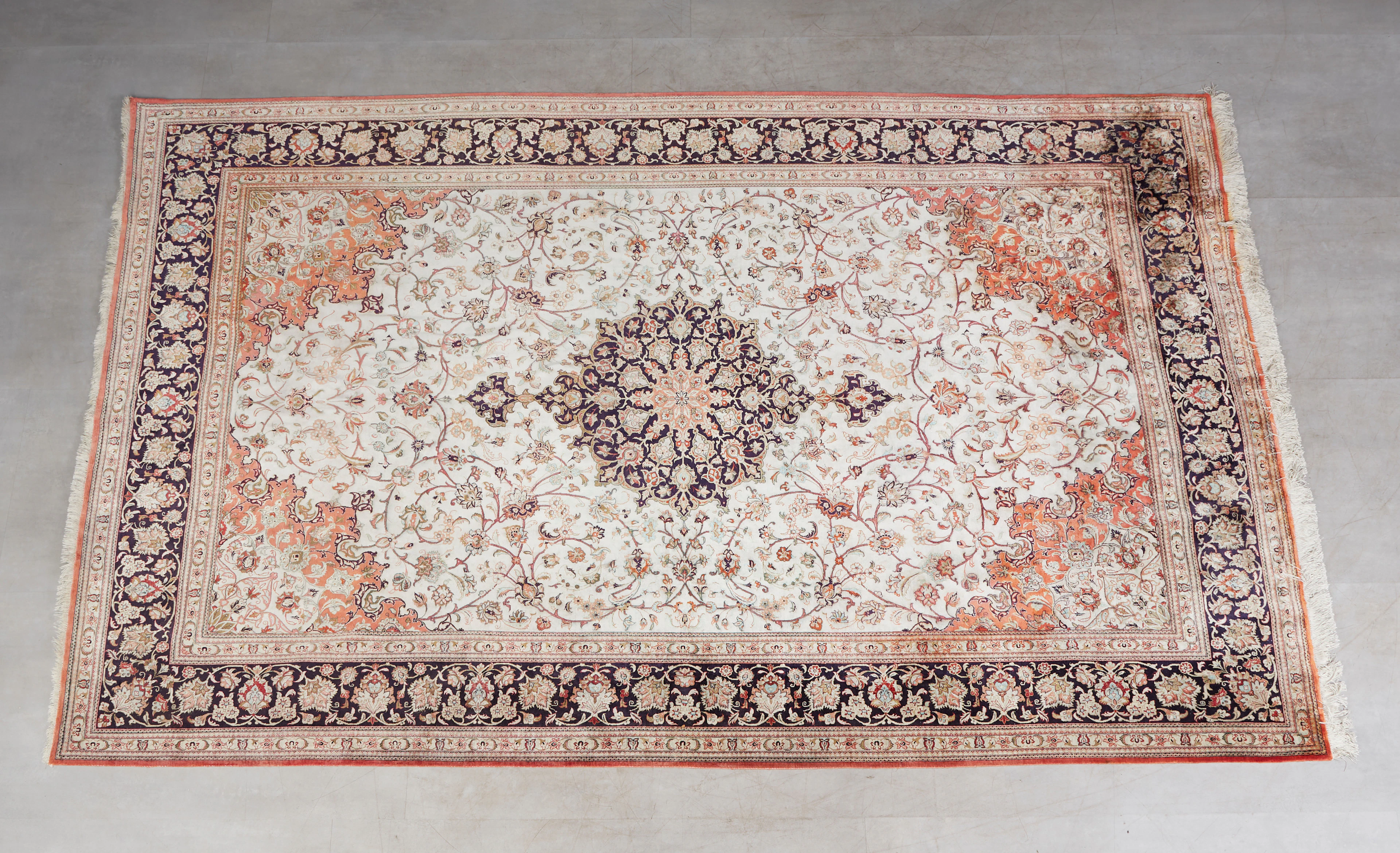 Ghom Teppich / Perserteppich, Seide, Iran.