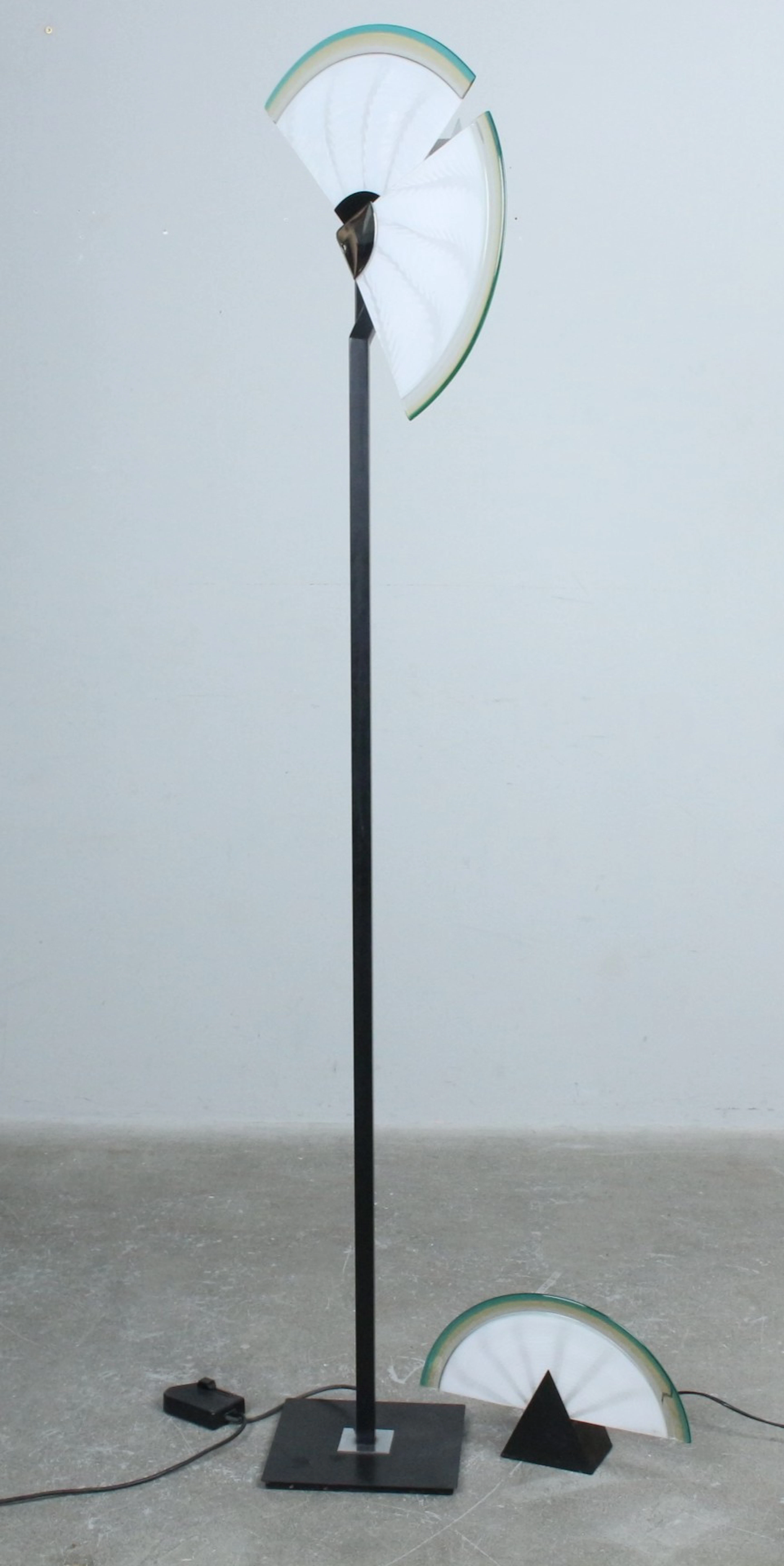 RENATO TOSO. für Perucos Italy, Stehleuchte und Tischleuchte, Glas