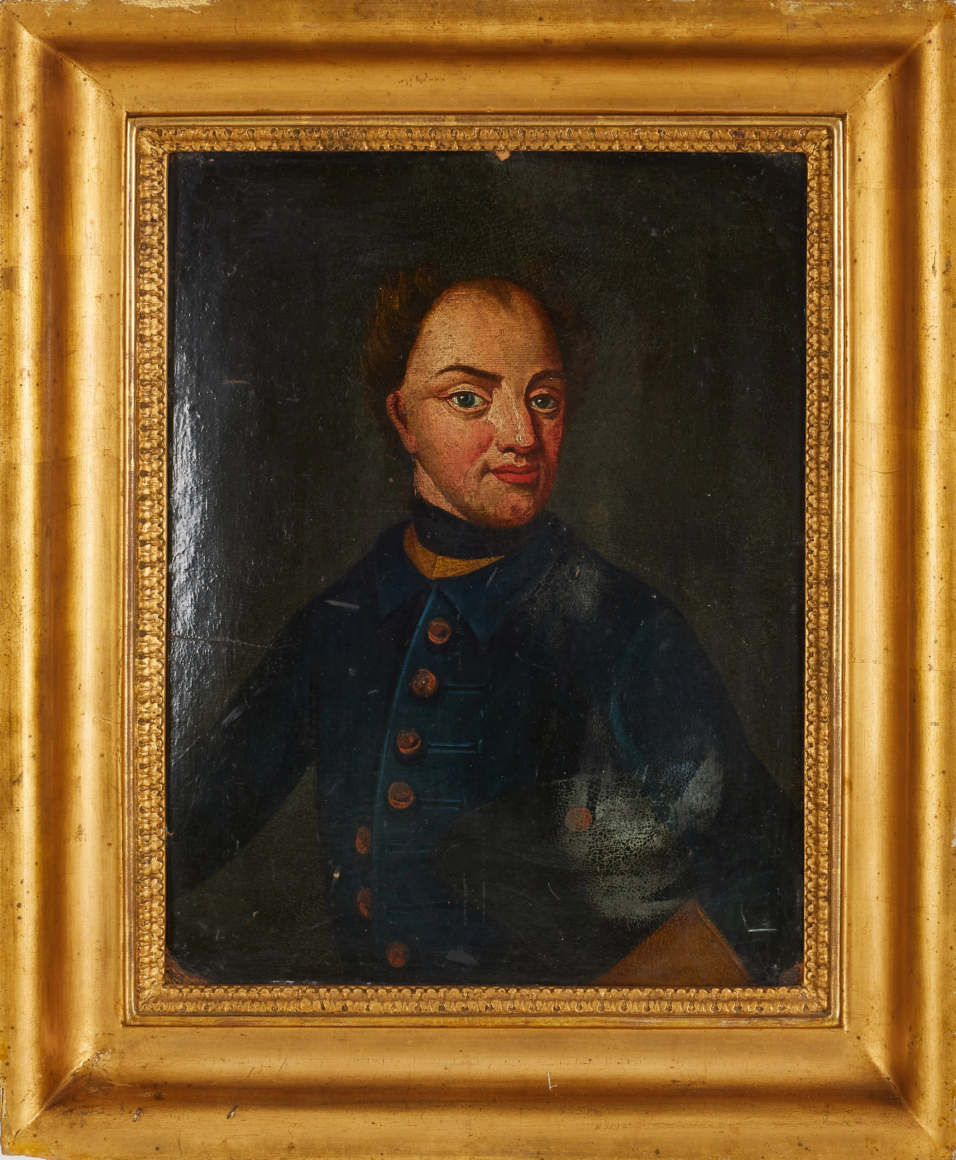 OKÄND KONSTNÄR. Porträtt föreställande Karl XII, kopia efter David