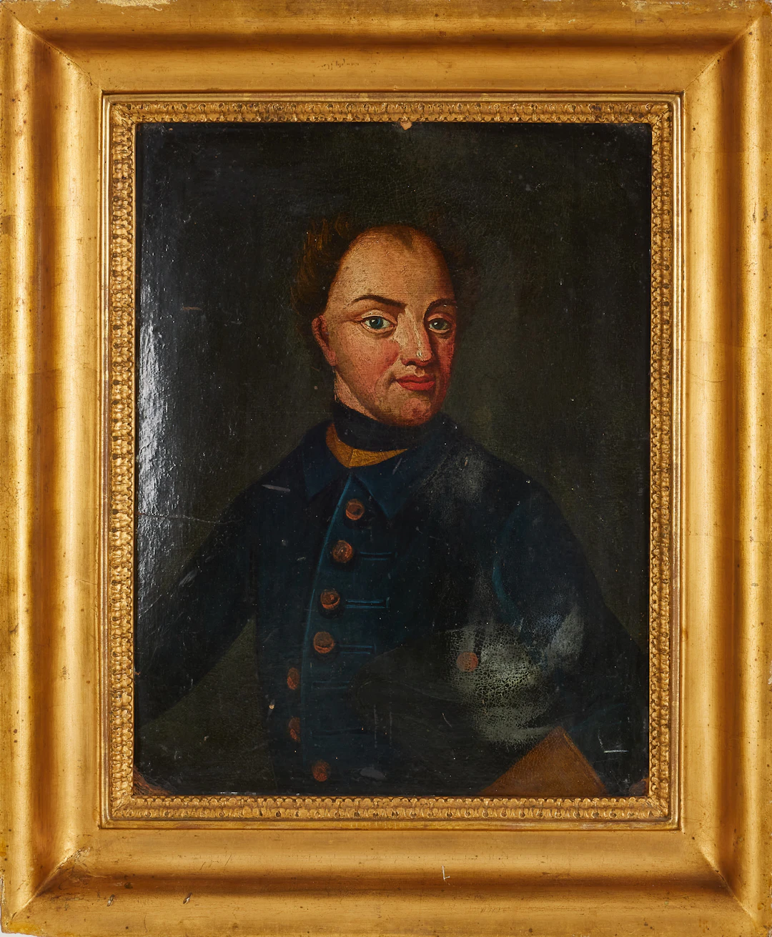 OKÄND KONSTNÄR. Porträtt föreställande Karl XII, kopia efter David