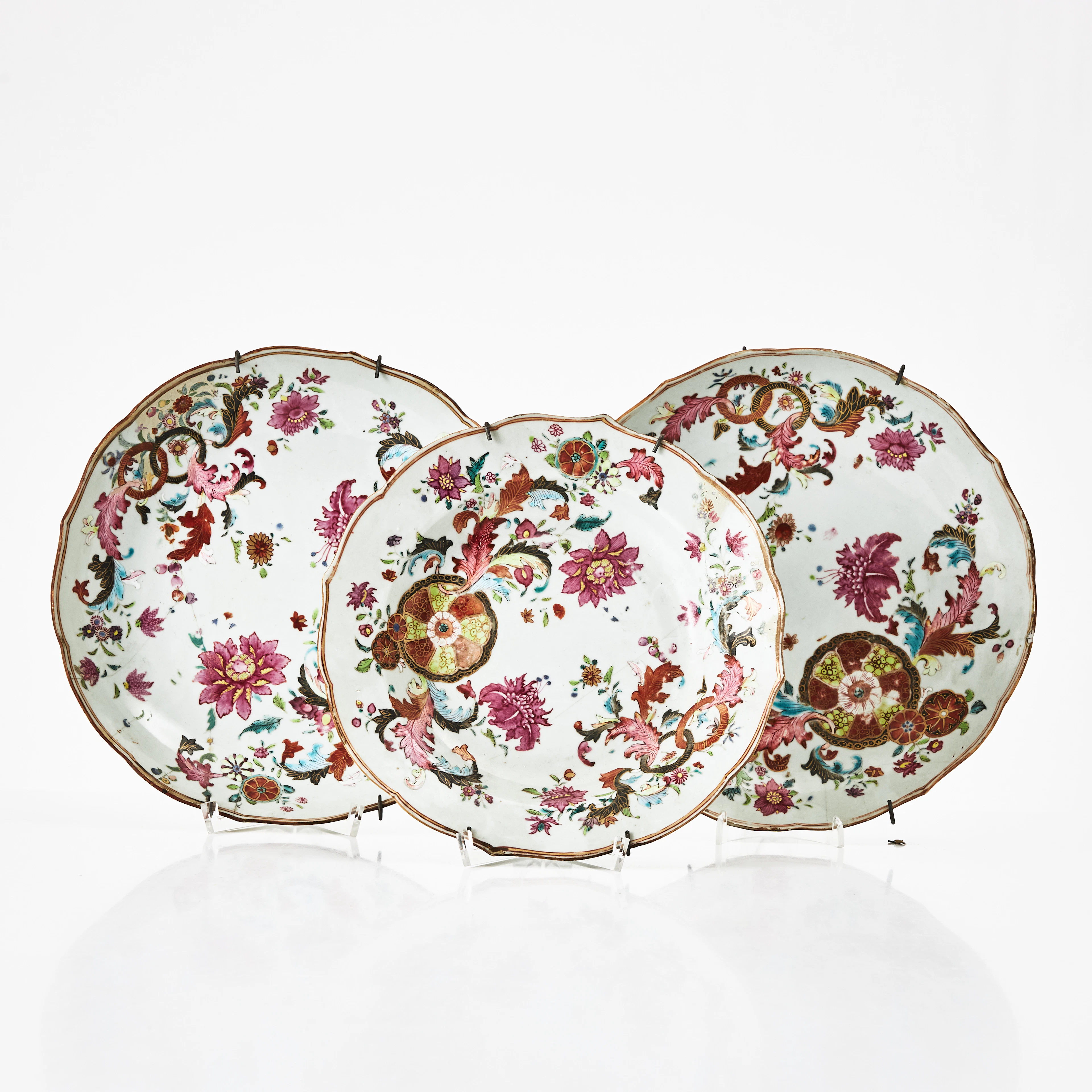 TALLRIKAR, SKÅLFAT, 5+3 st., porslin, Kina, Qianlong (1736-1795)
