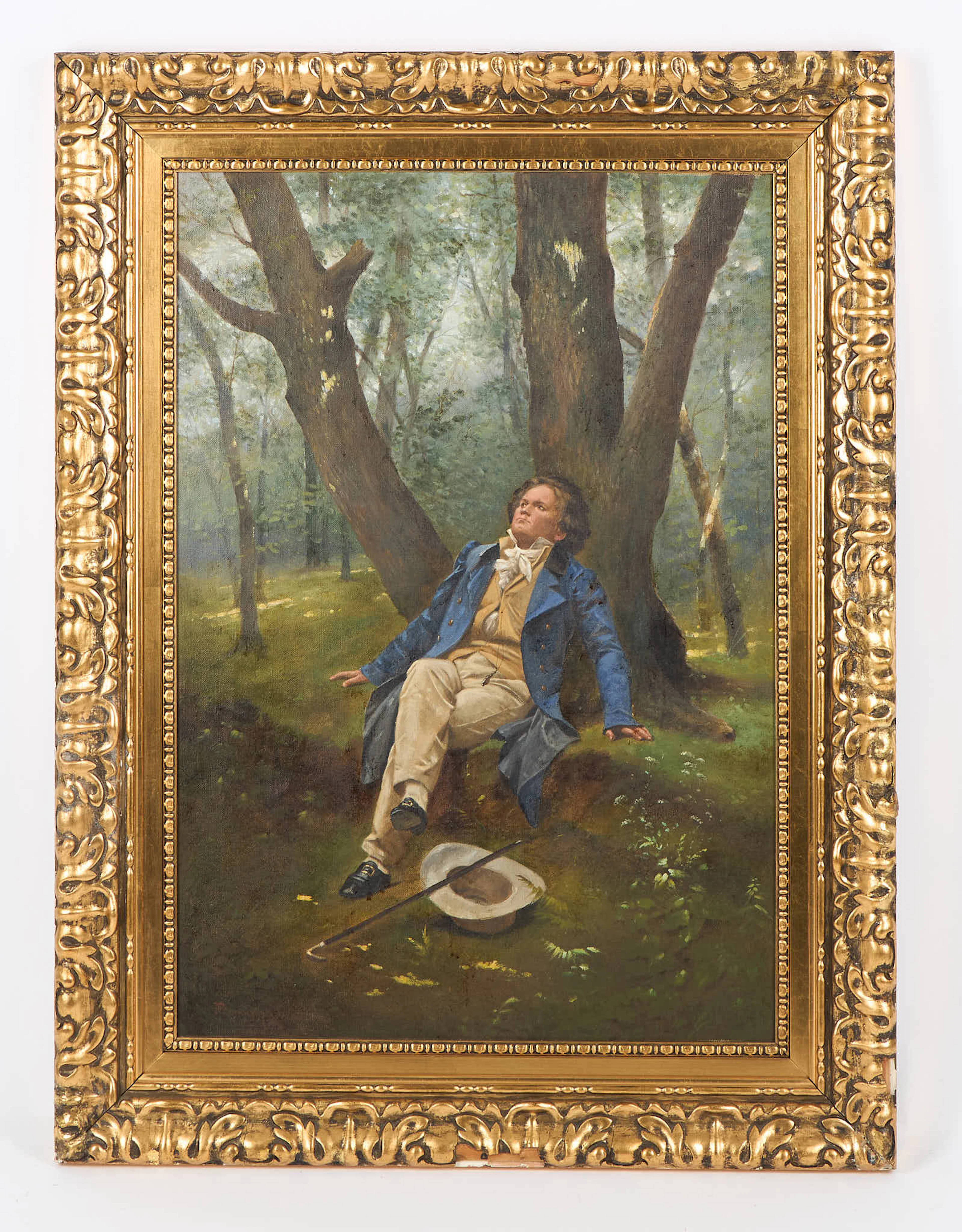 IGNAZ PAPAUSCHEK (1864-1910). TILLSKRIVEN. Vilande Gentleman, signerad