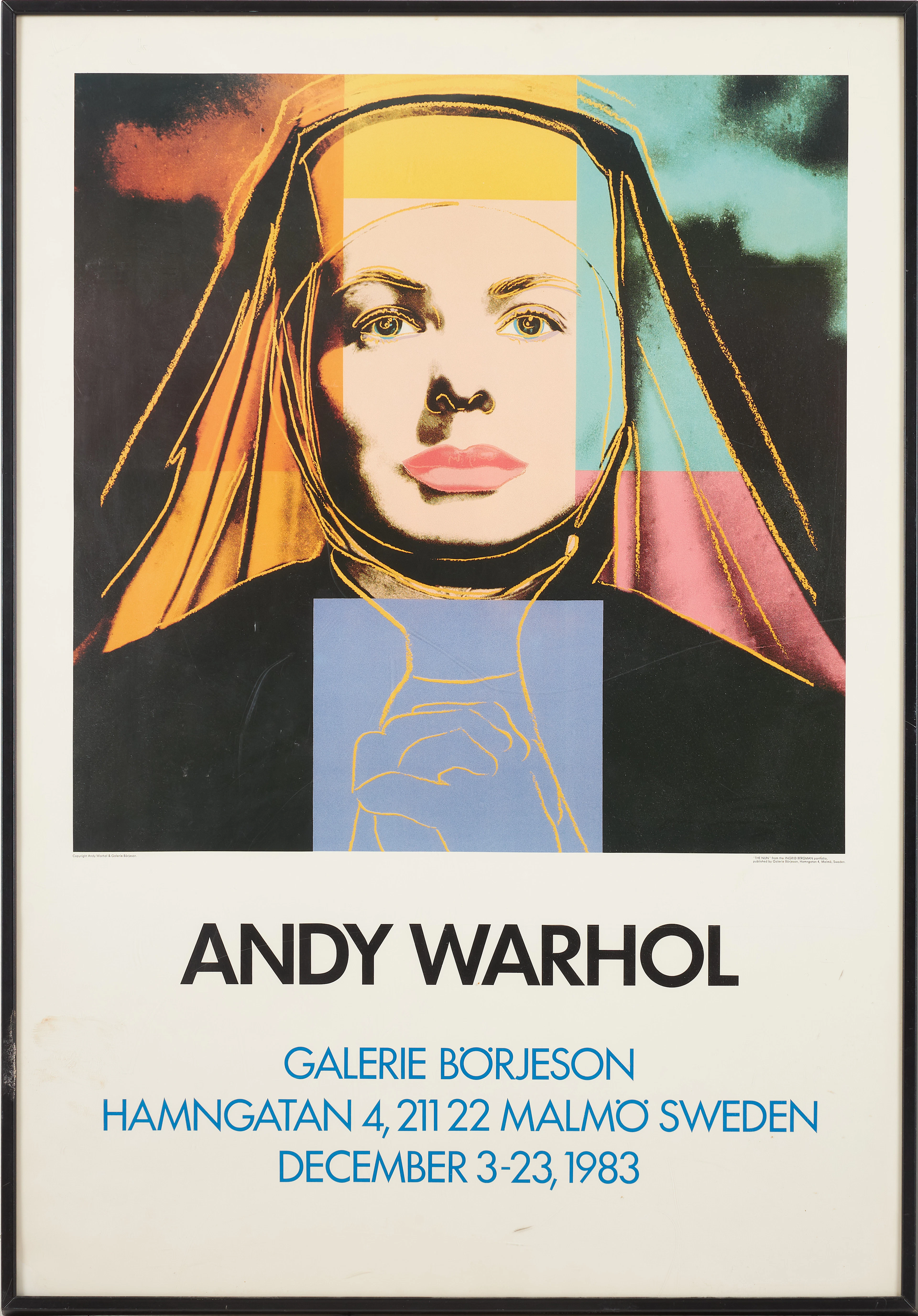 UTSTÄLLNINGSAFFISCH, The Nun, Andy Warhol 1983, Galleri.