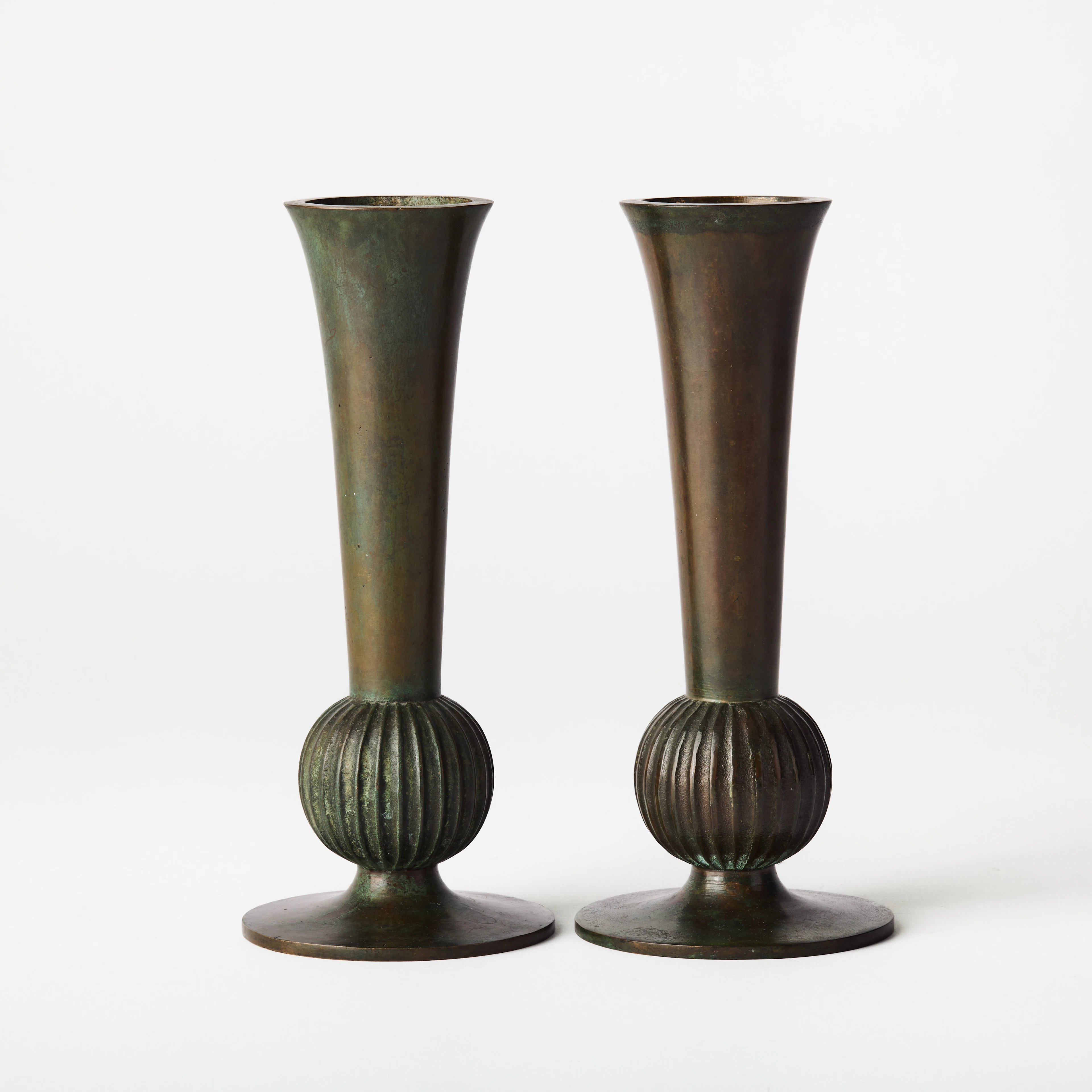 SUNE BÄCKSTRÖM. Vaser, ett par, Malmö, 1920/30-tal, art deco, modell