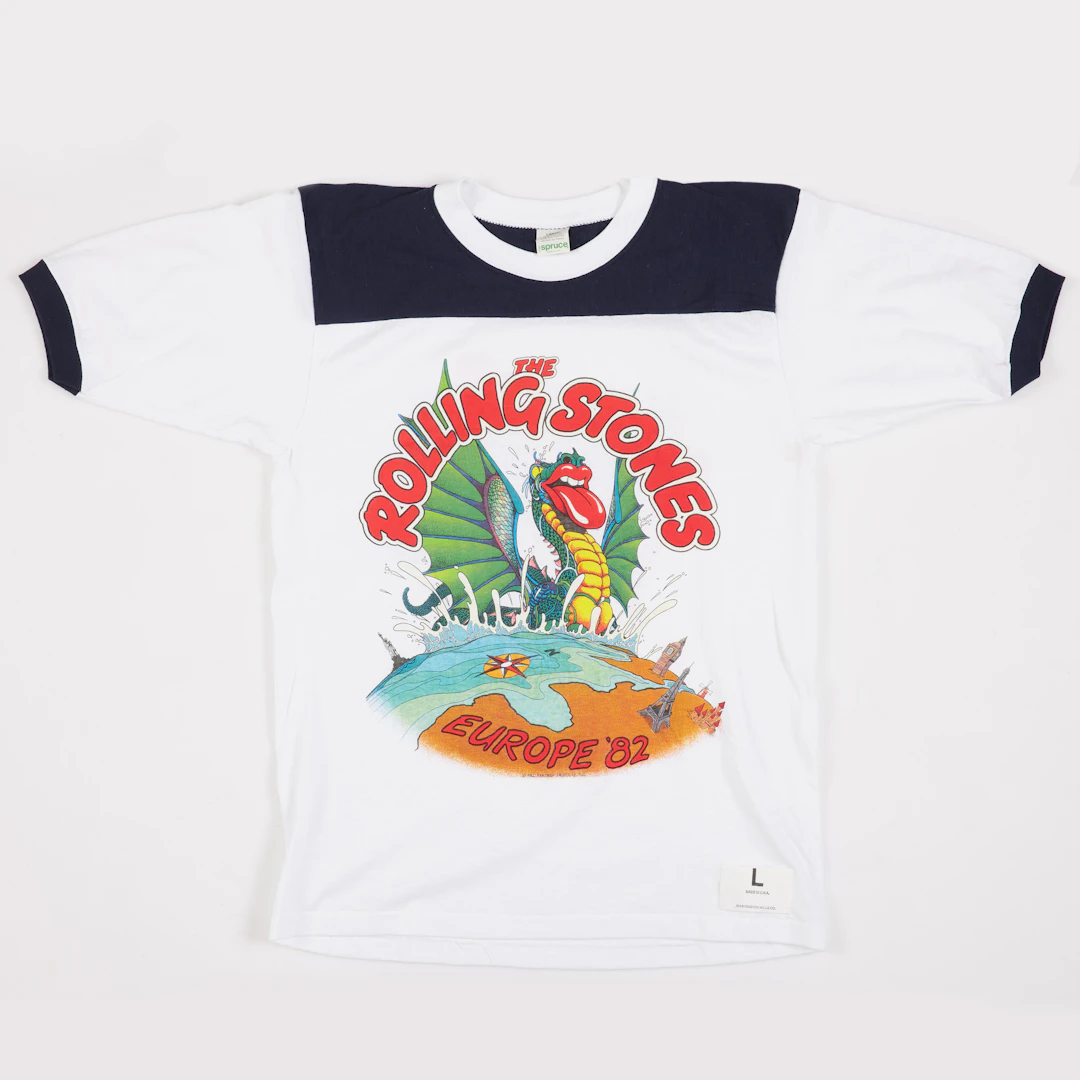 ROLLING STONES, "Europe '82", konsert/turné t-shirt.