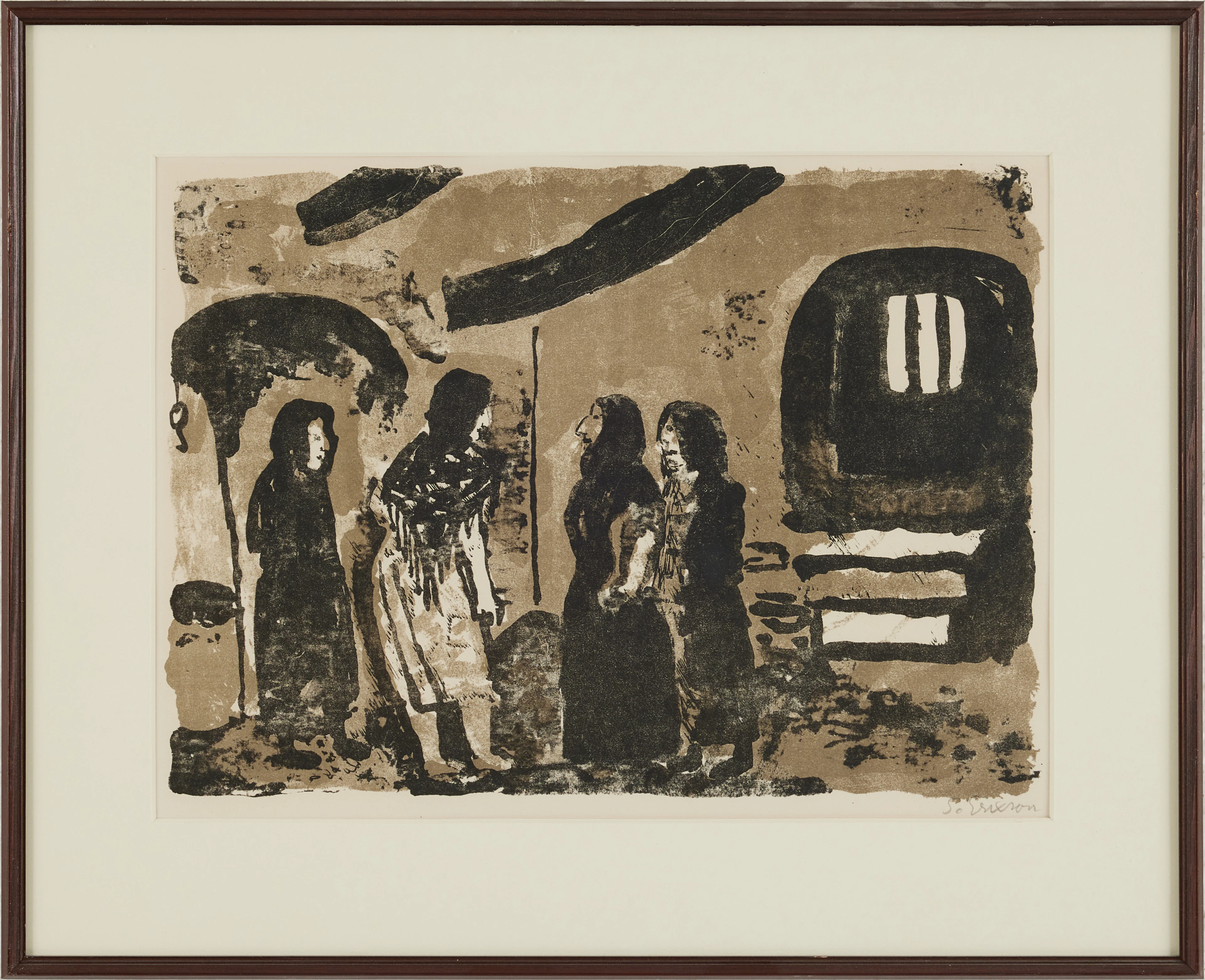 SVEN X:ET ERIXSON. "Yerma", 1949, svit om 6 litografier, signerade.