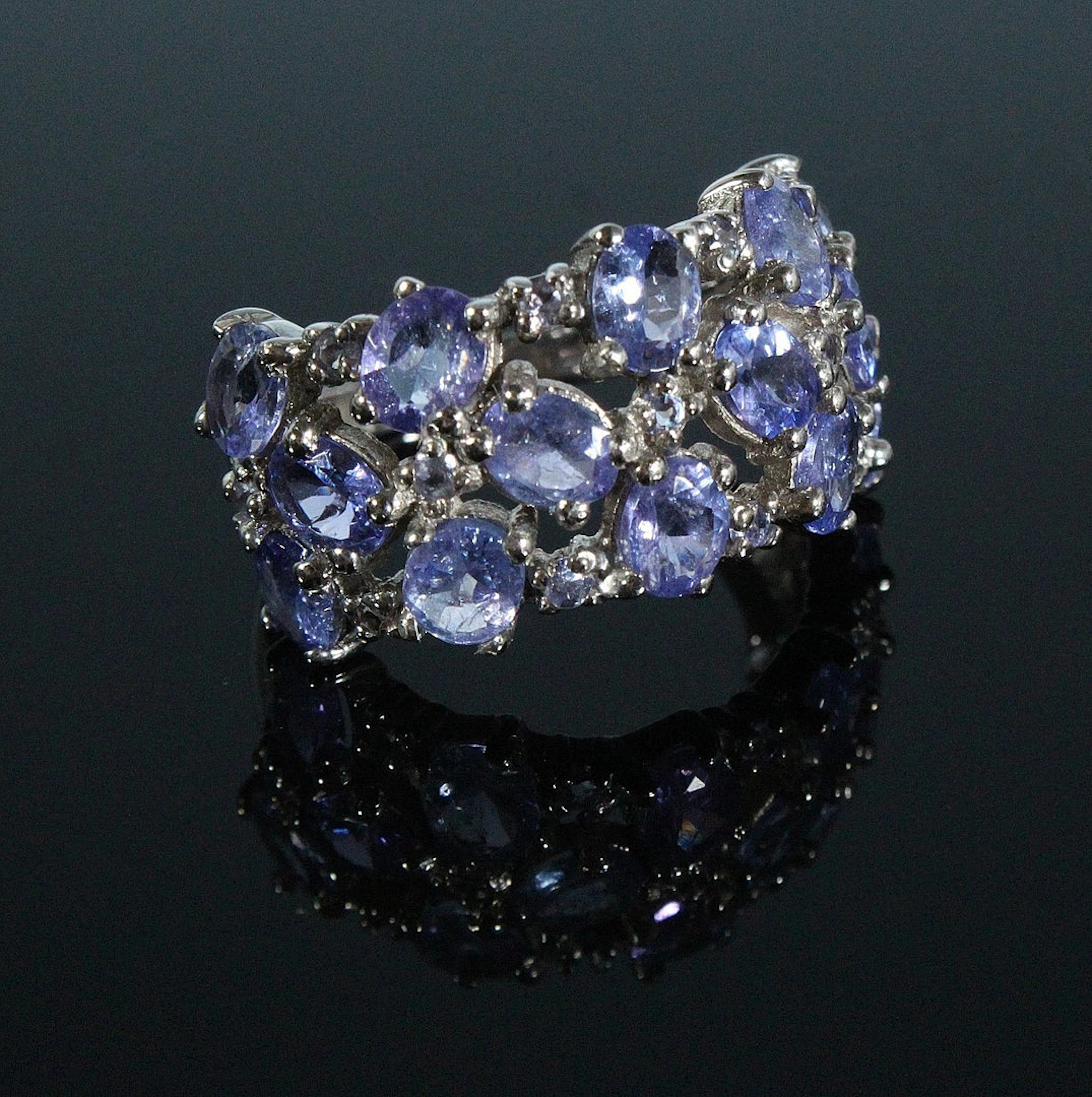Tansanitring, 925er Silber.