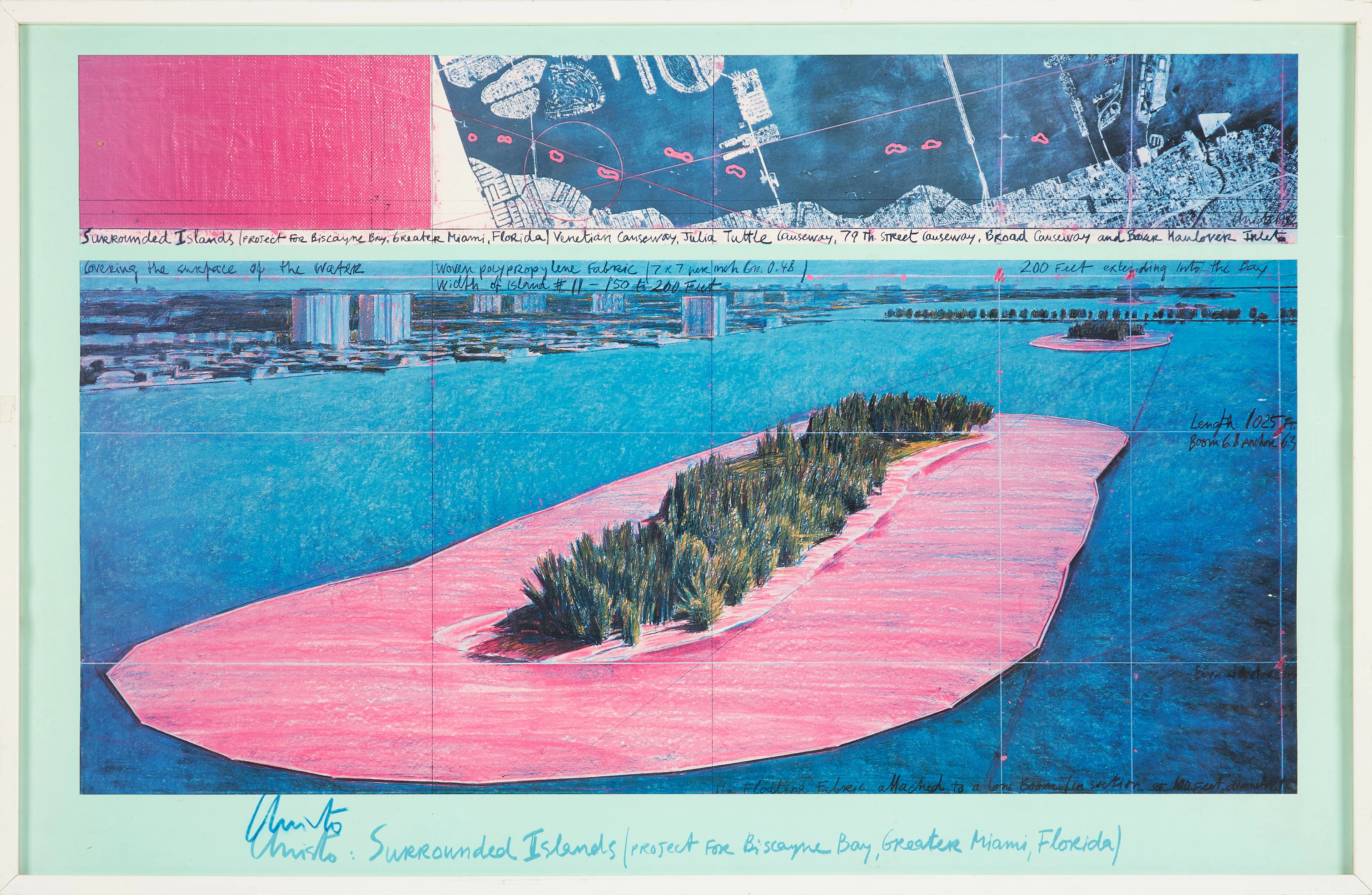 CHRISTO & JEANNE-CLAUDE. "Surrounded Islands, Biscayne Bay, Miami