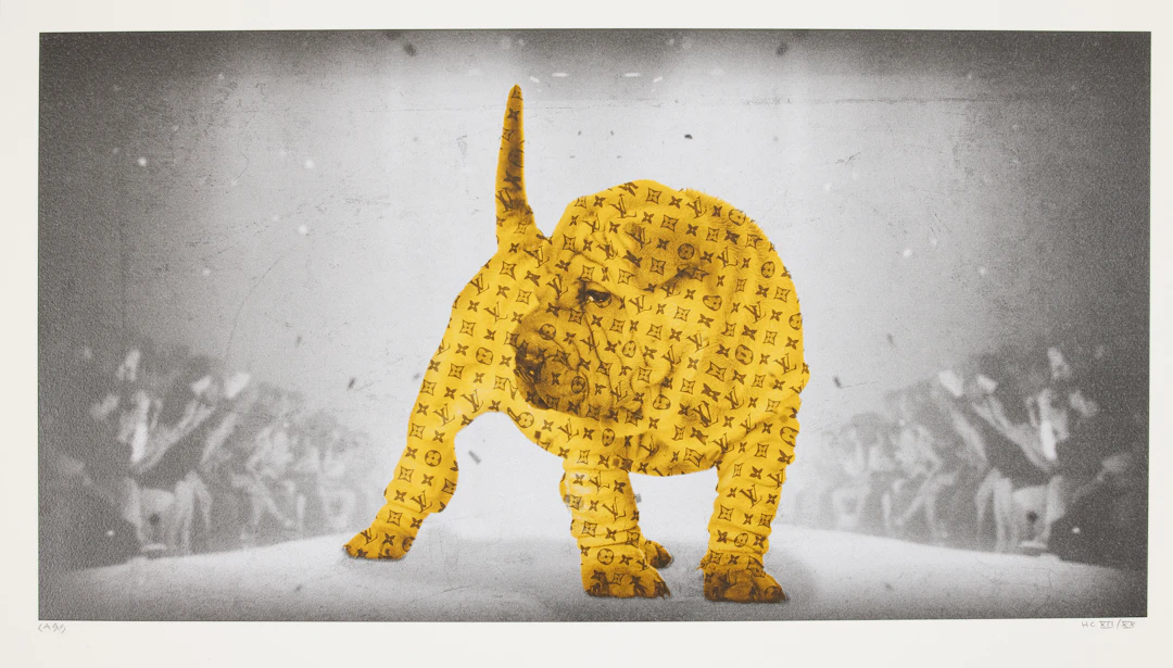 LARS TUNEBO. "At The Catwalk" (gul), digital print, signerad och numrerad
