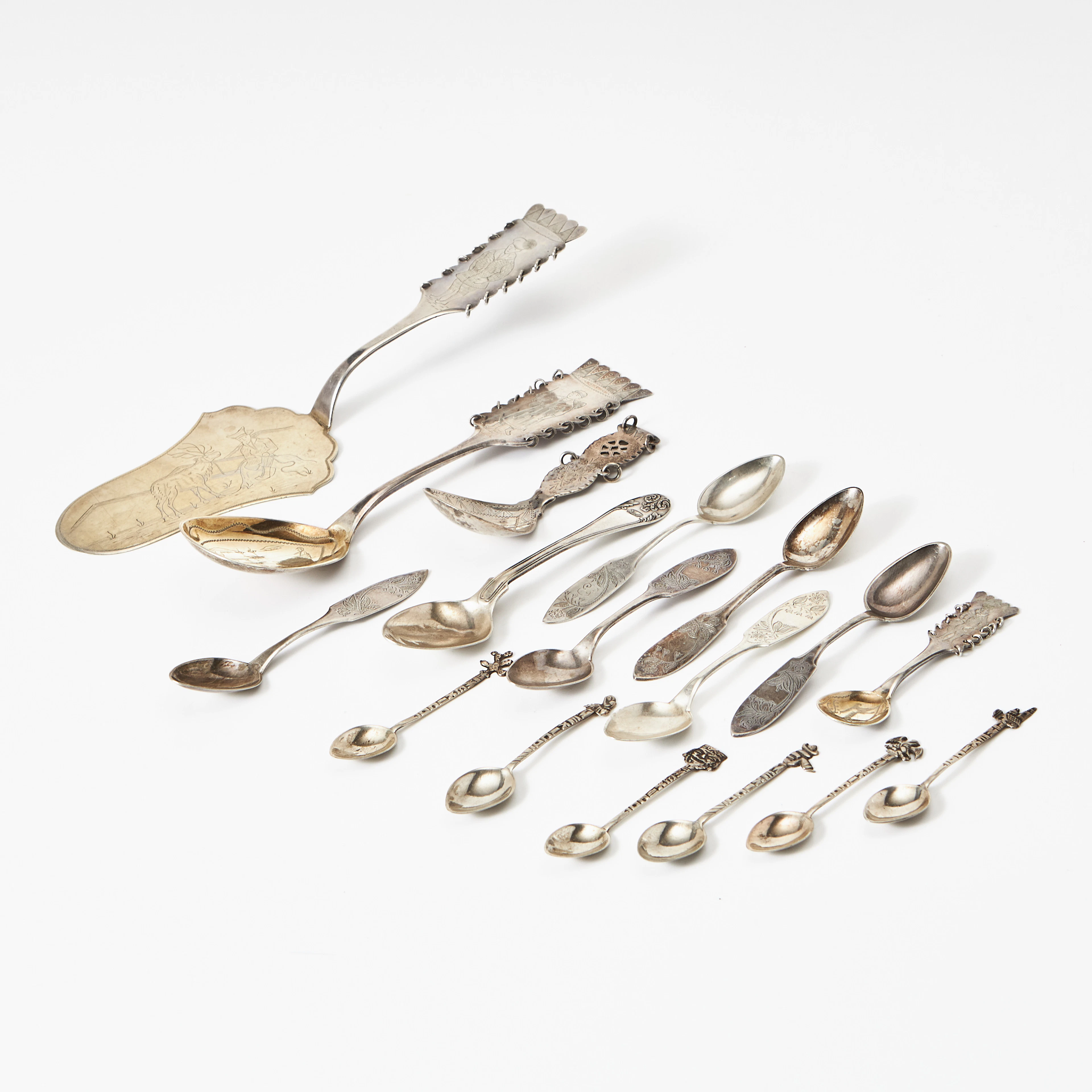 BESTICK, silver, 17 delar bland andra av Tornedalsmodellen.