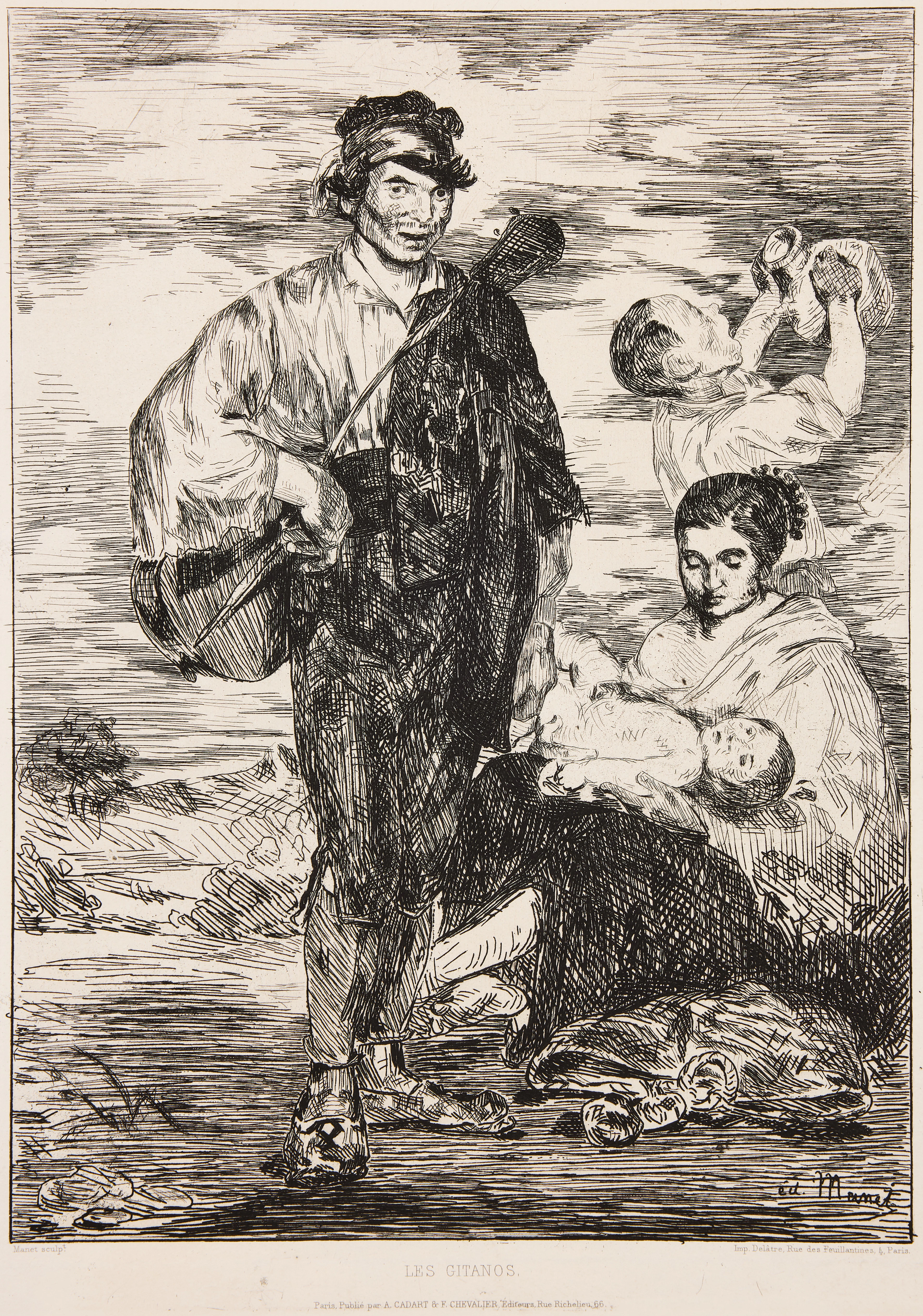ÉDOUARD MANET. "Les Gitanos".