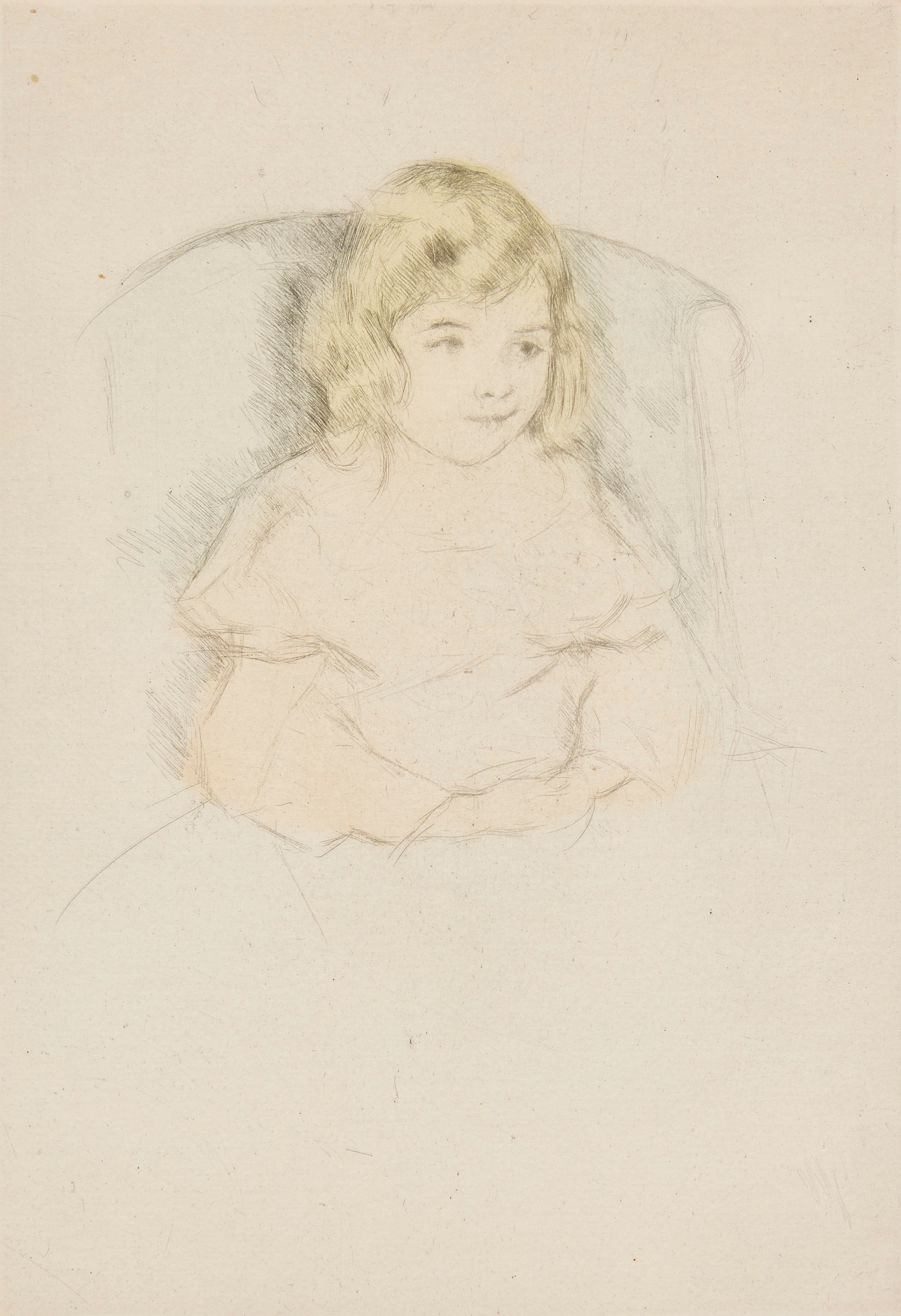 MARY CASSATT. "Sara Smiling".
