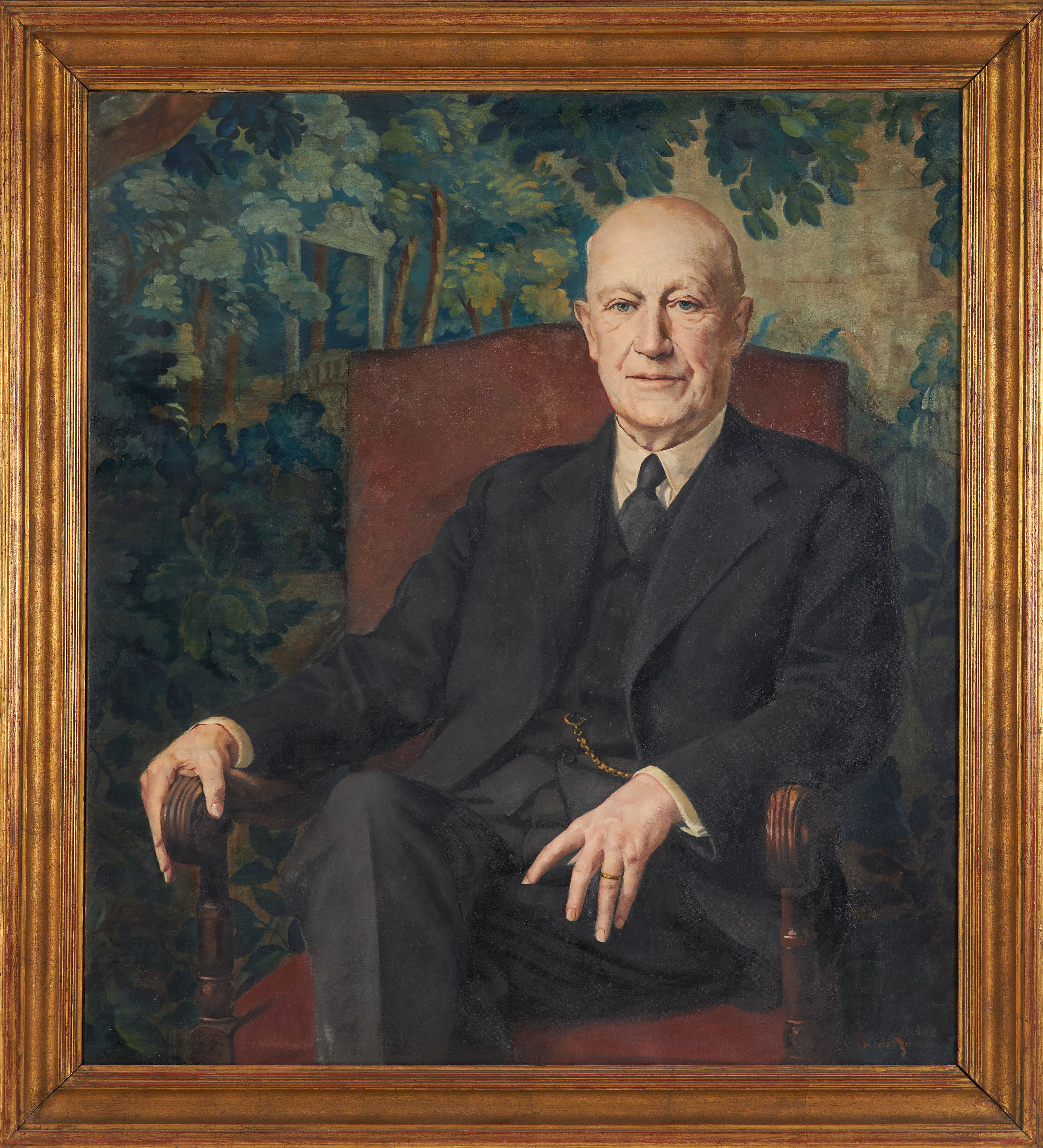 PHILIPPE DE ROUGEMONT. Porträtt Joakim Åkerman, olja på duk, signerad