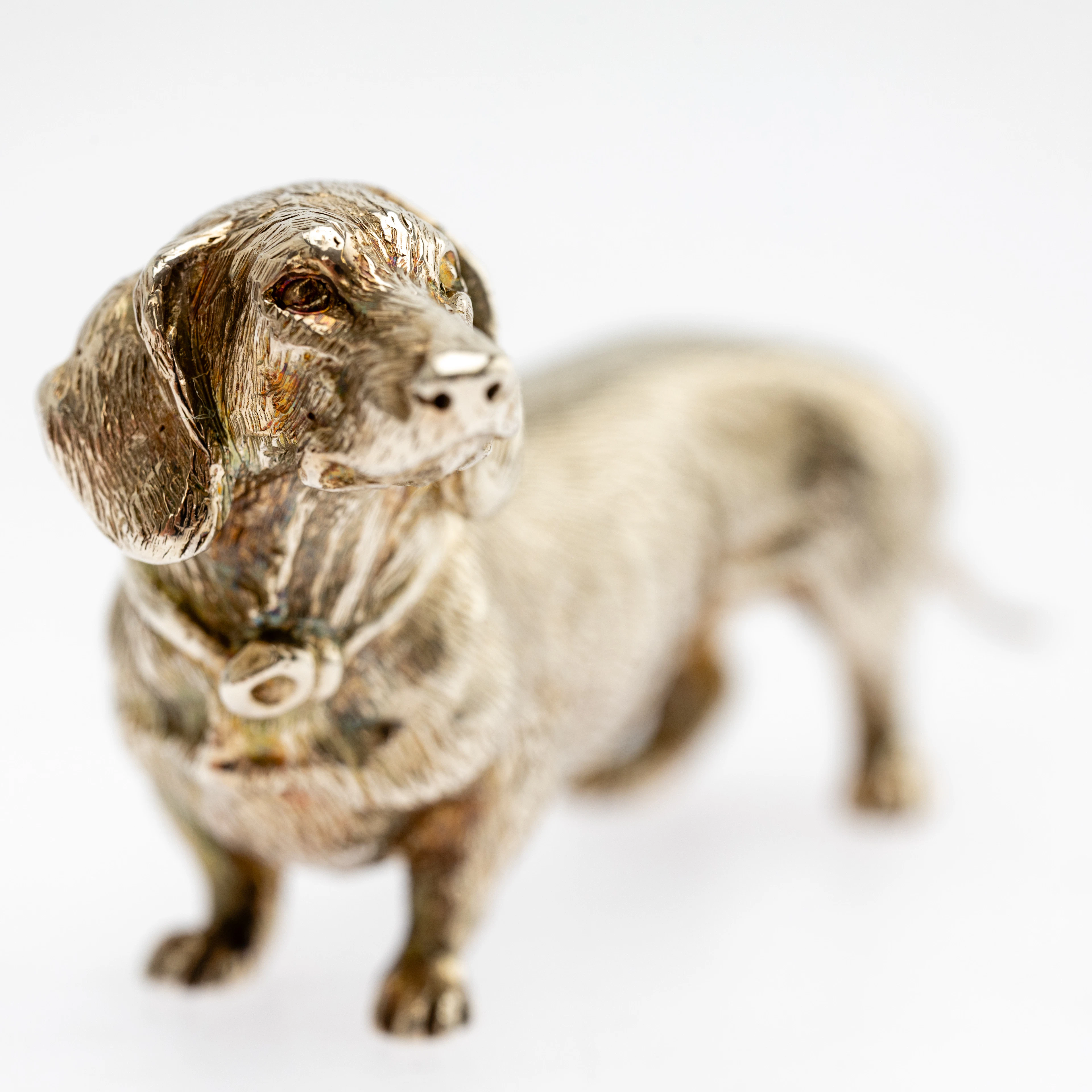 B.S.E. PRODUCTS. Miniatur Dackel, Sterling Silber, London 2007.