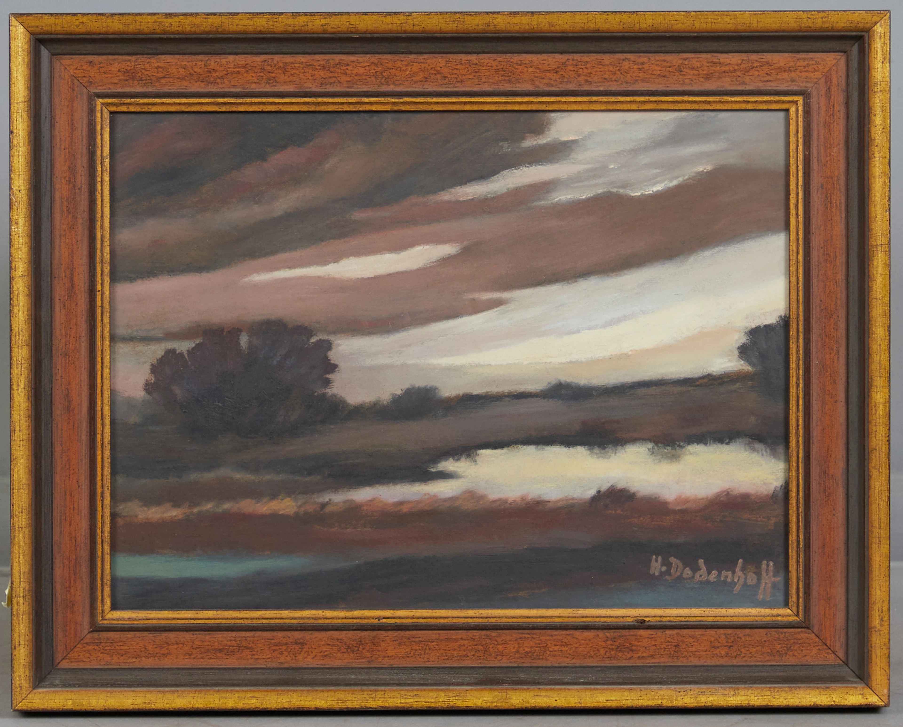 HEINZ DODENHOFF (1889-1981). Landschaft, Acryl auf Leinwand, signiert.