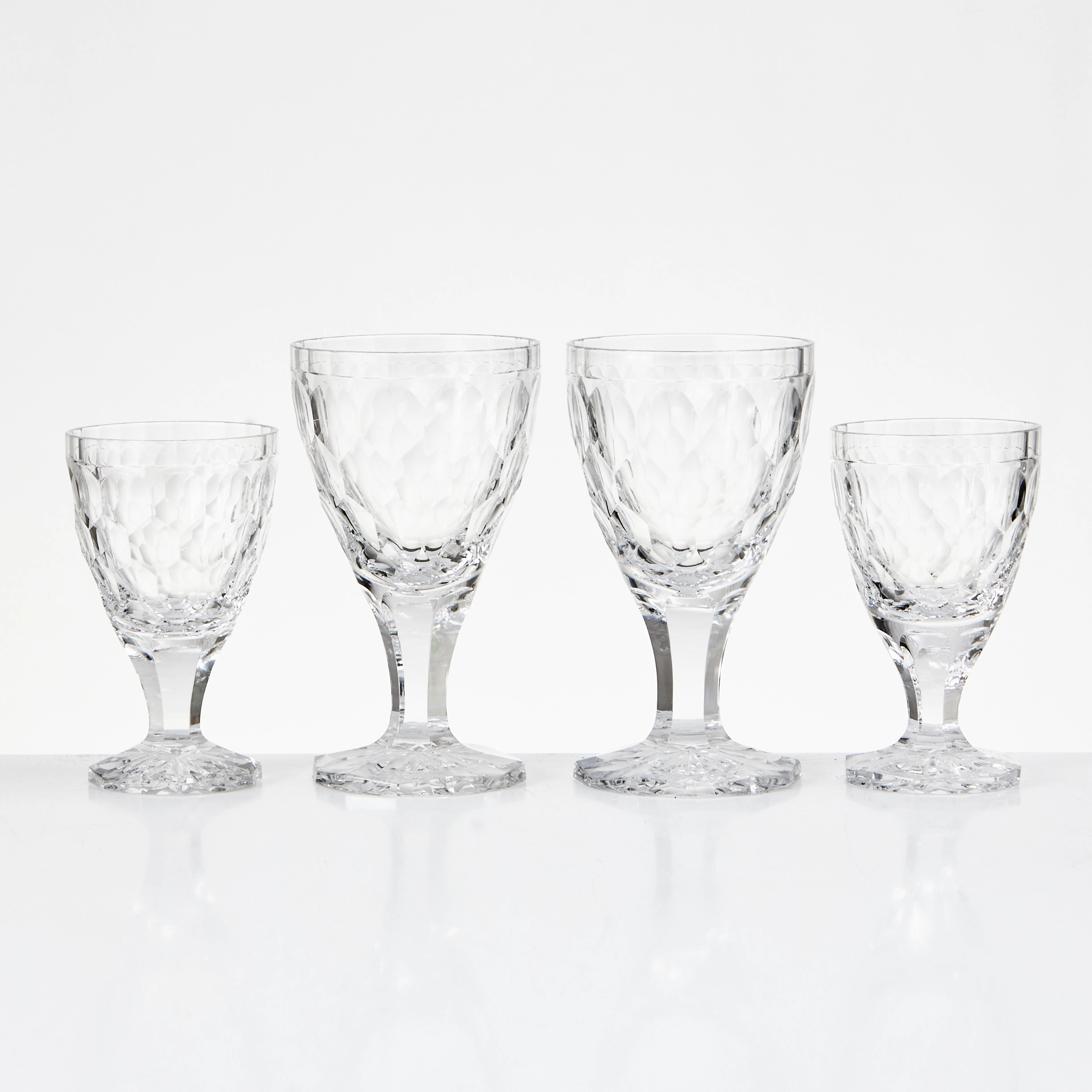 EDWARD HALD. Glasservis, 23 dlr., klar glasmassa, Orrefors, 1950-tal