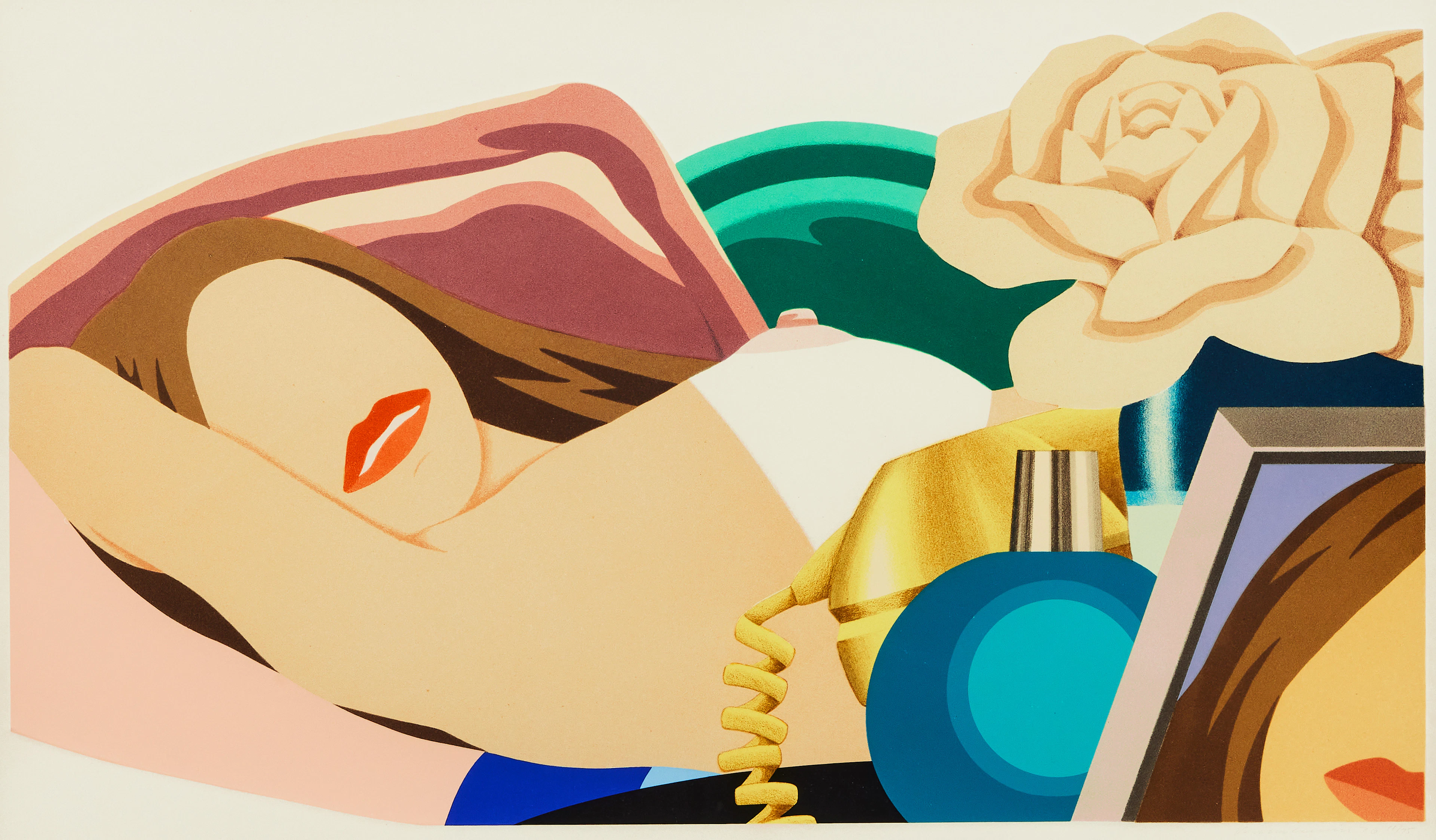 TOM WESSELMANN (USA, 1931-2004). "Nude with Rose".