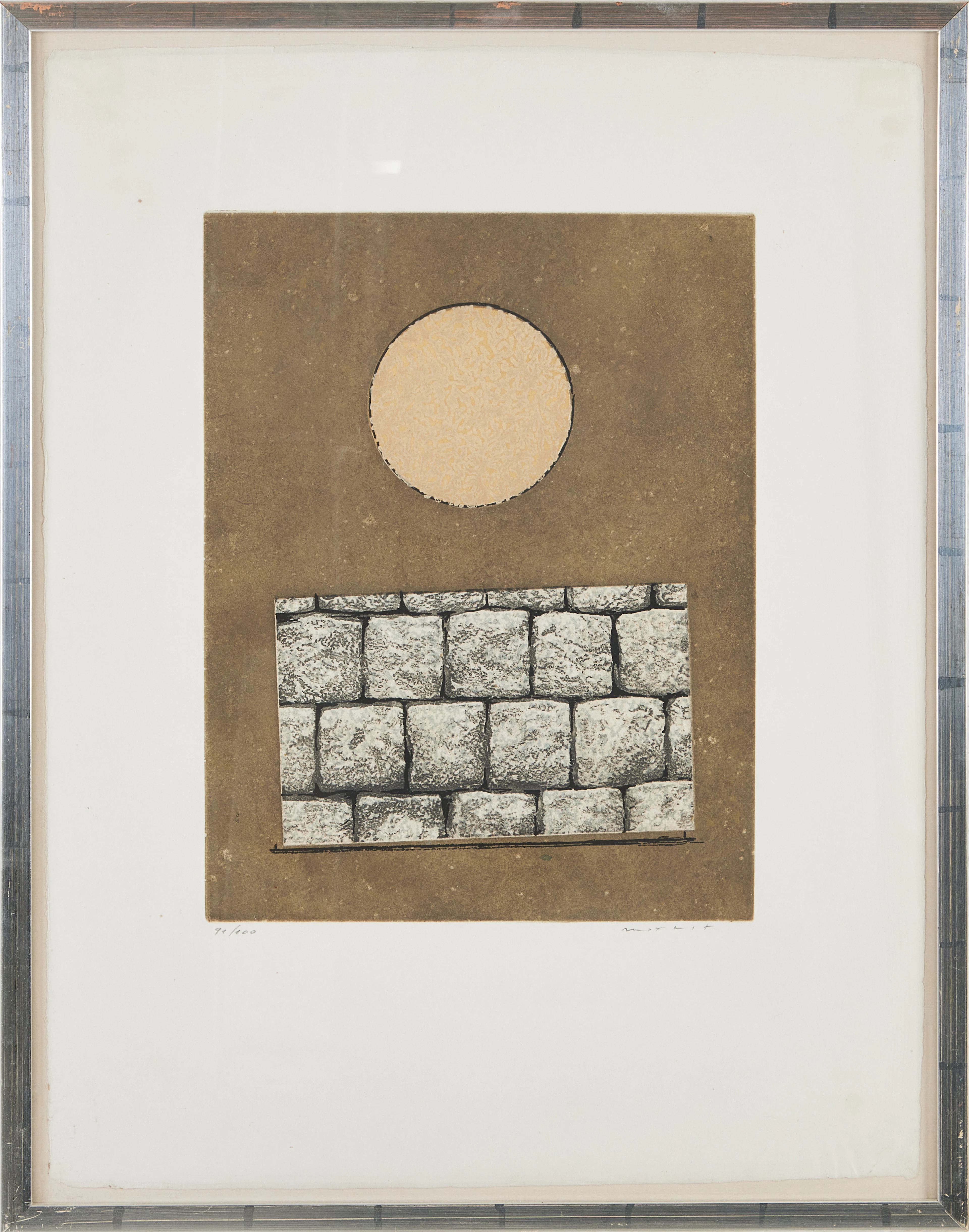 MAX ERNST (1881-1976). "Le plus beau mur", akvatintetsning, signerad