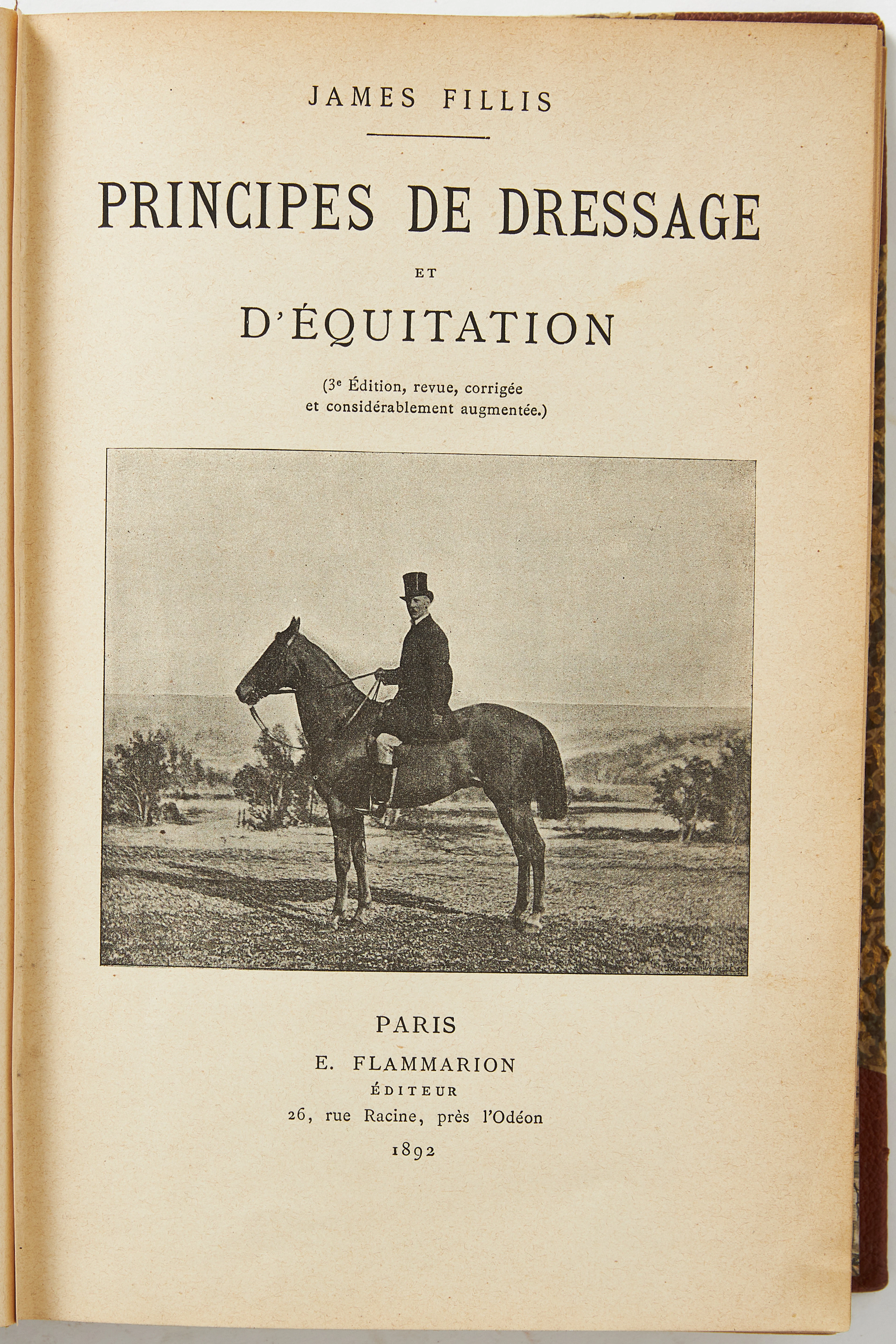 FILLIS, PRINCIPES DE DRESSAGE ET D'EQUITATION, 1892.