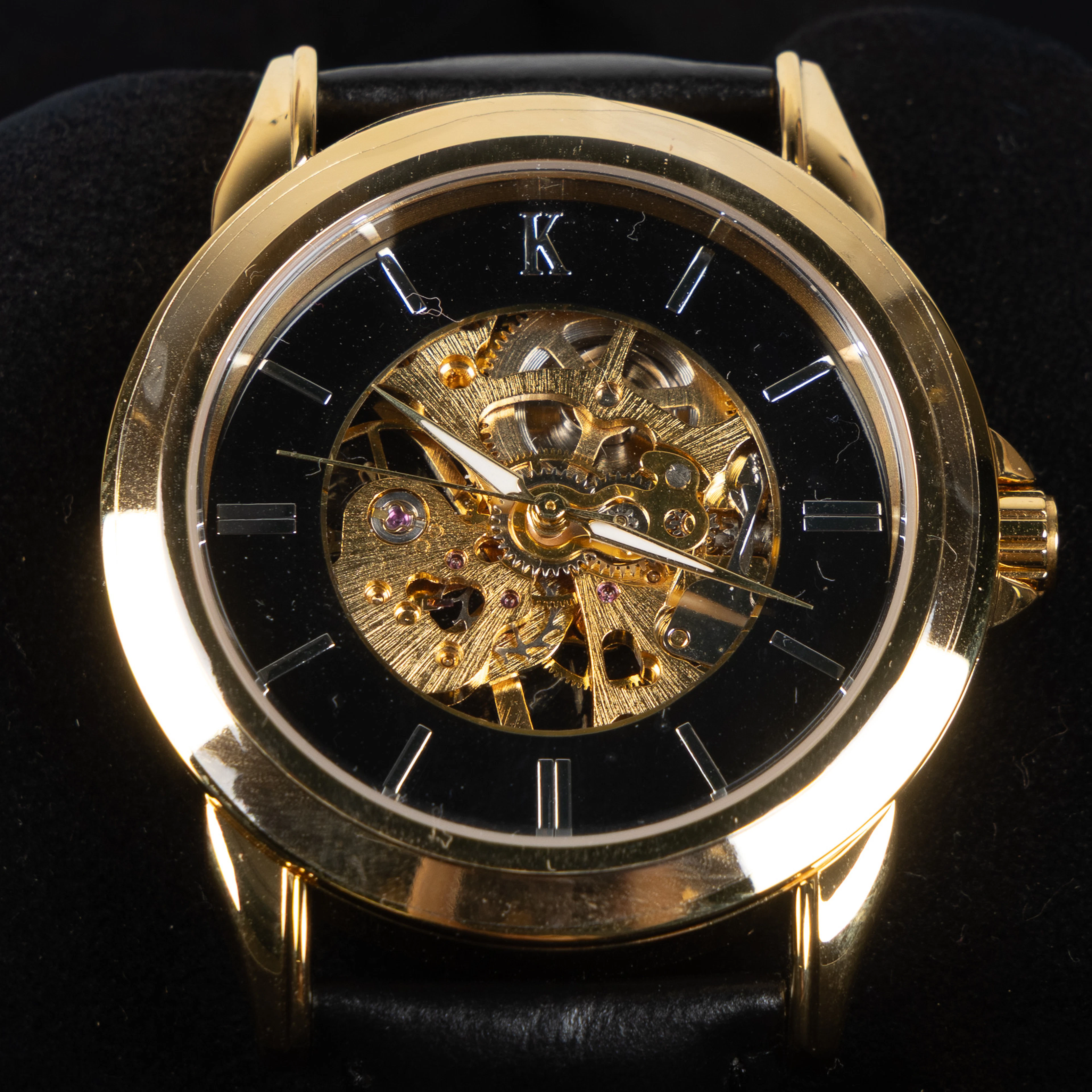 ARMBANDSUR, Karlex, Torekov, herrur, guldtonatstål, 42mm, automat