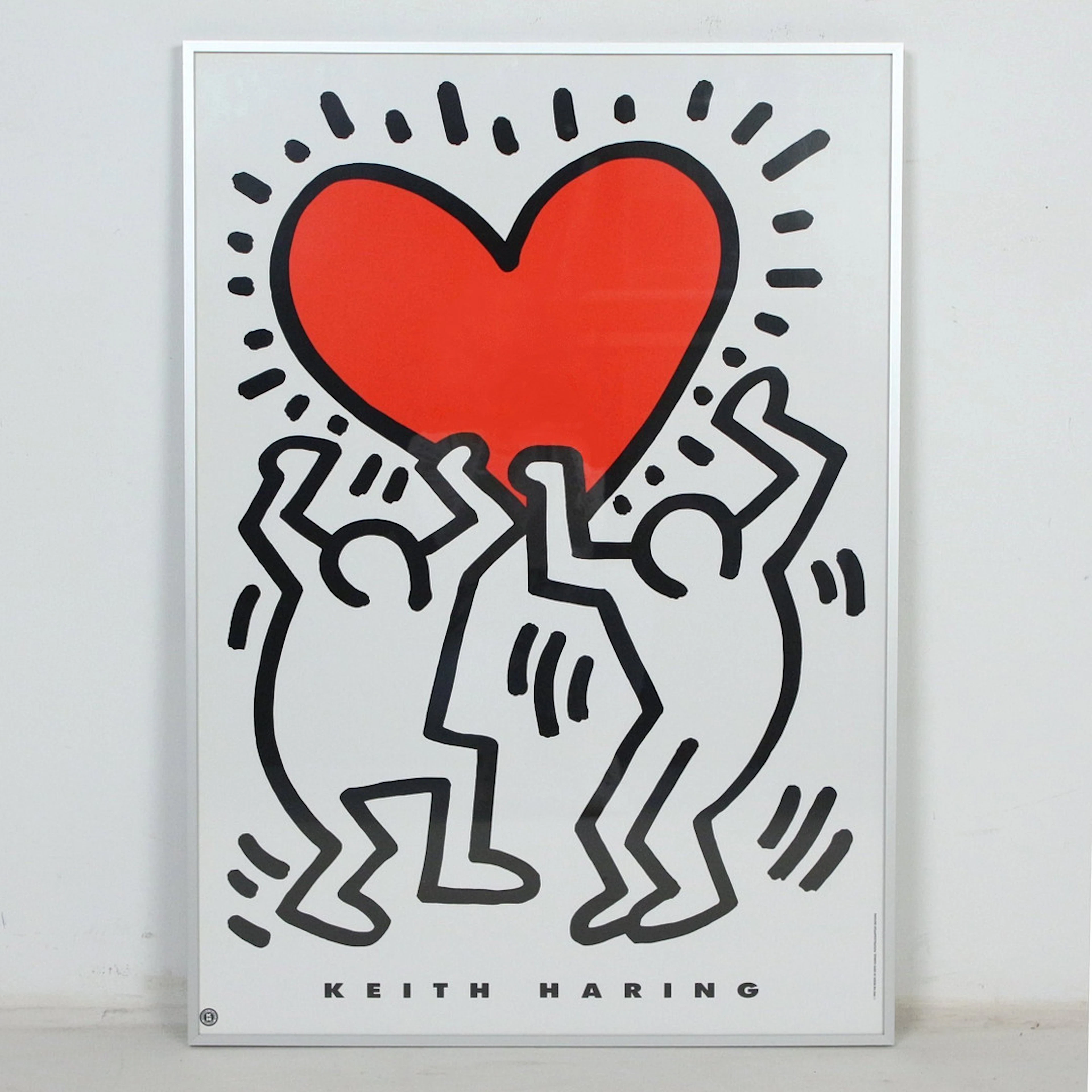 KEITH HARING. NACH. 'Love', Plakat, Lithographie, 1993, Artpost Editions.