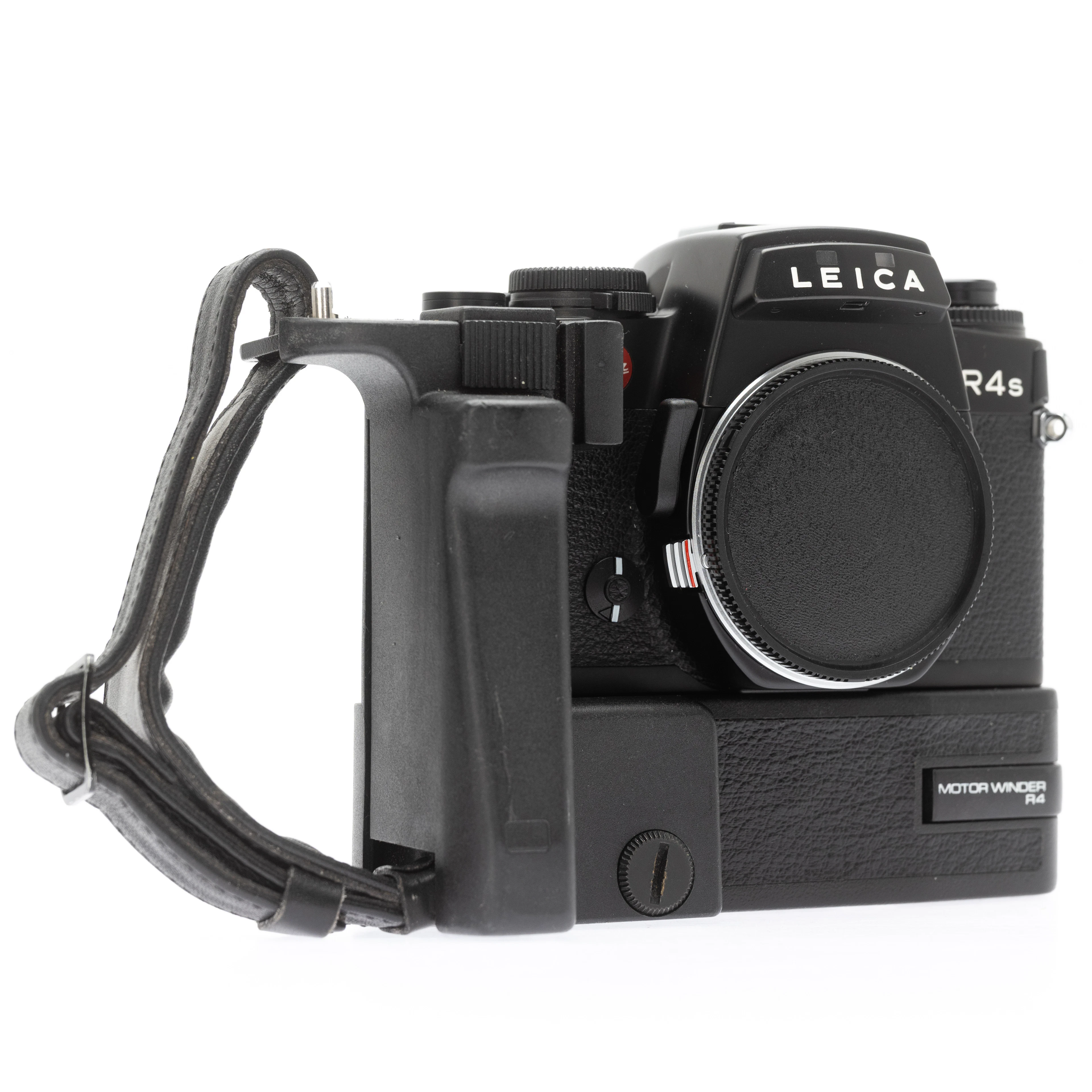 Leica R4s, 35mm-Spiegelreflexkamera ( SN 1638733 ) mit Motor Winder R4.