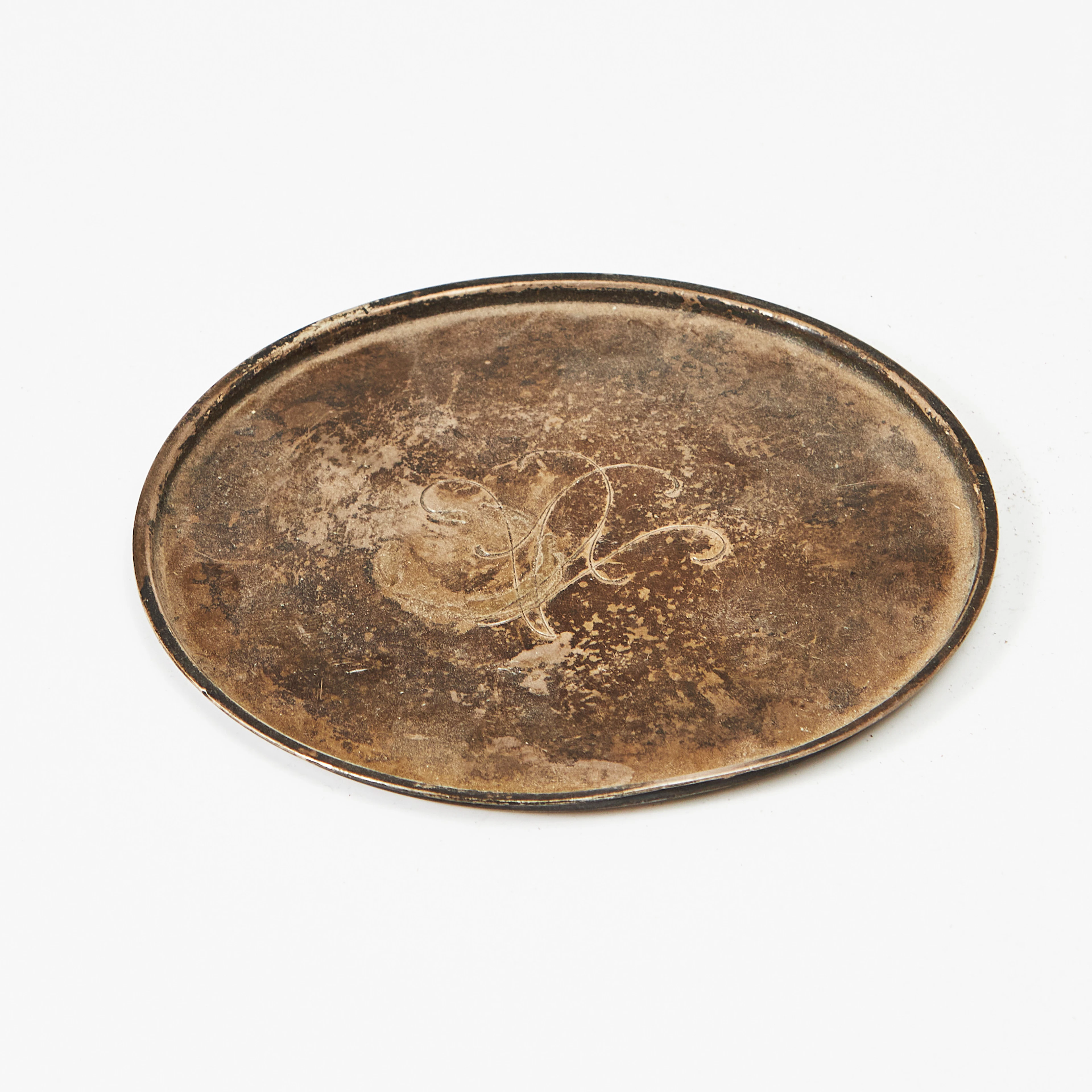 WIWEN NILSSON. glasunderlägg/coaster, sterlingsilver, Lund 1941.