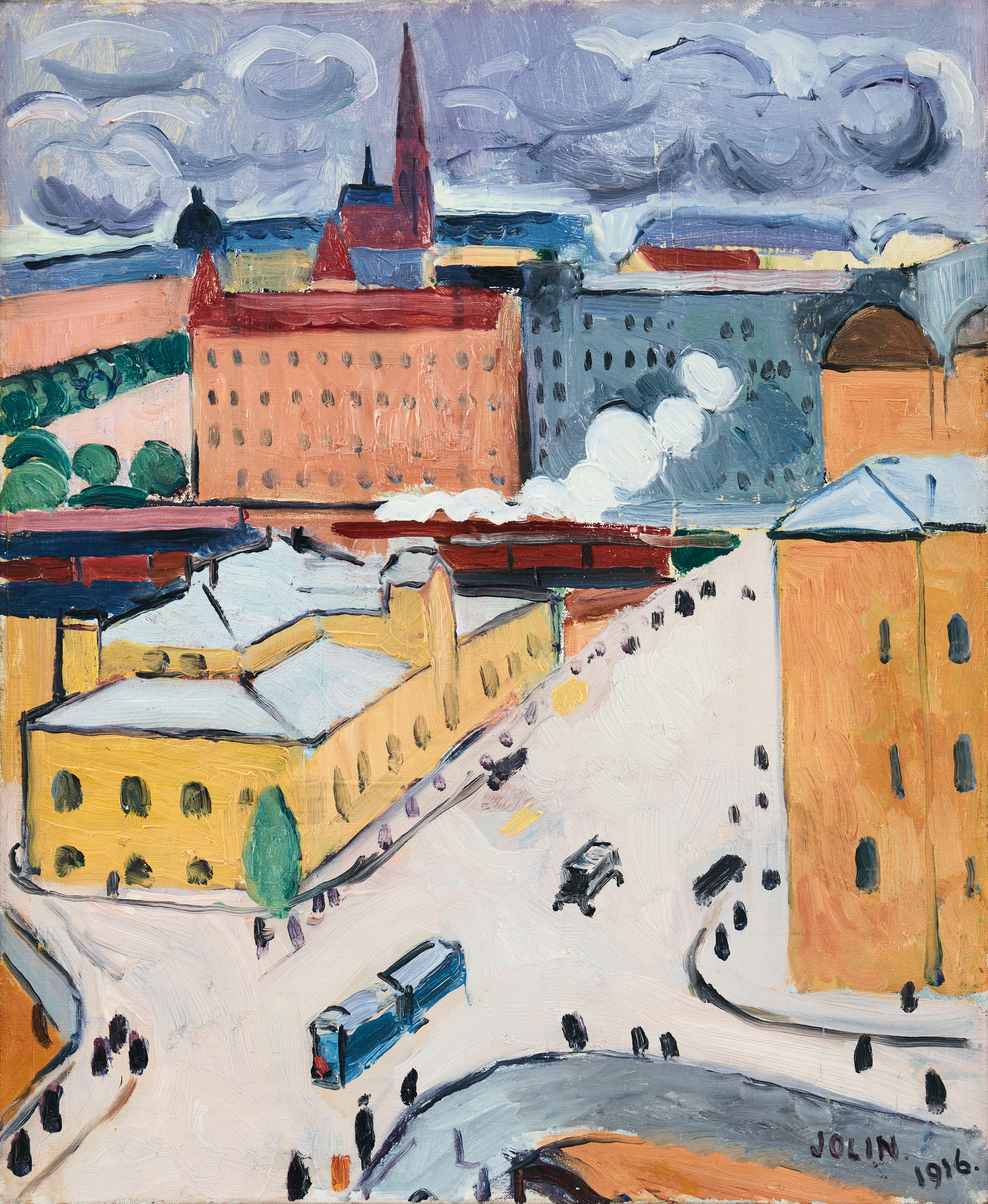 EINAR JOLIN. Utsikt över Kungsbroplan.