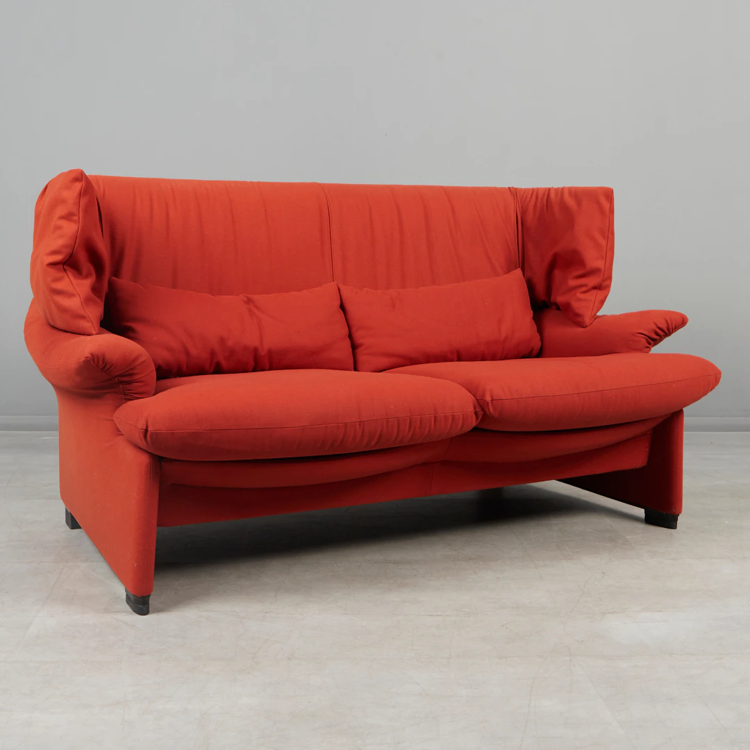 VICO MAGISTRETTI. Cassina, Sofa / Zweisitzer, Modell 'Portovenere'